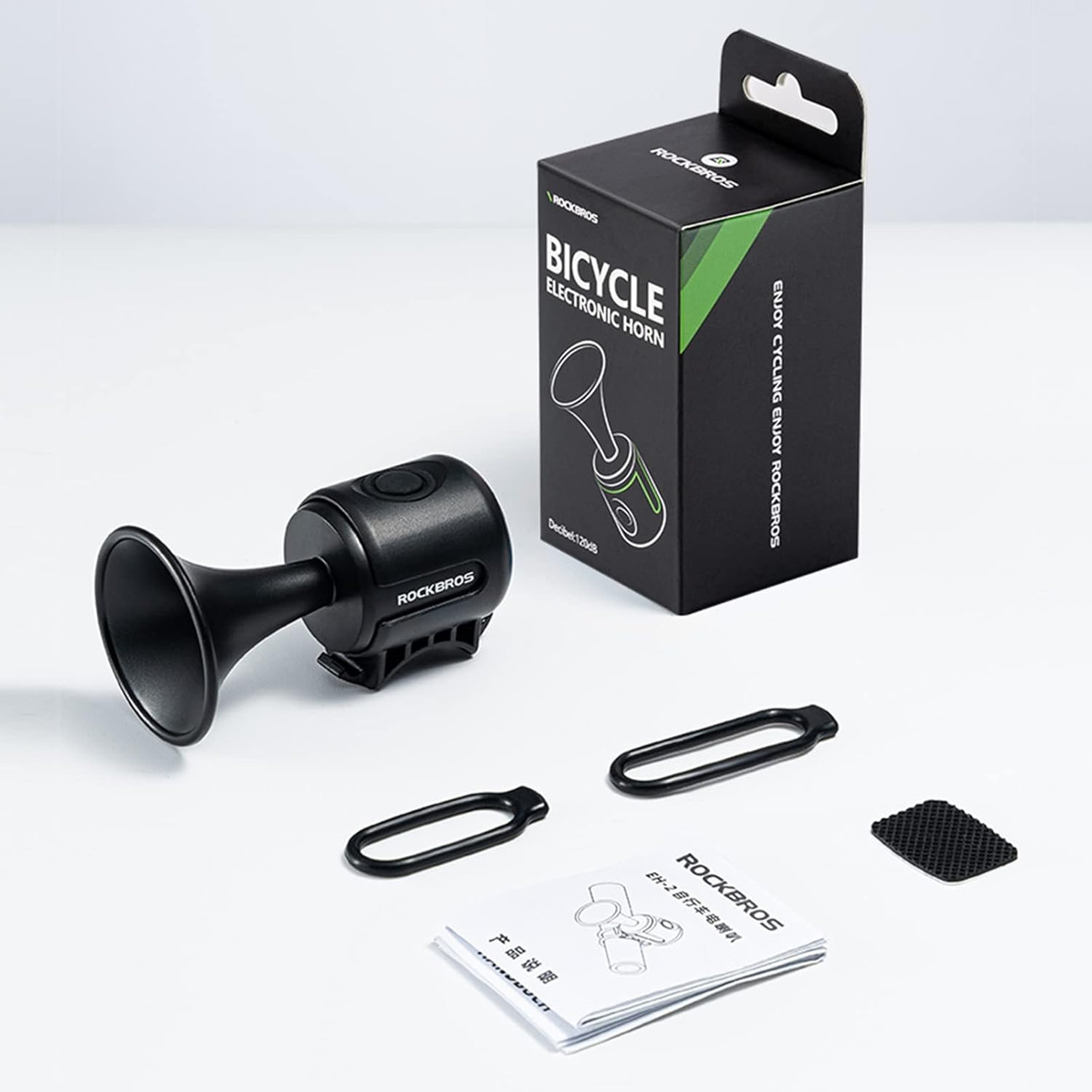 Dzwonek rowerowy elektroniczny 120 dB – czarny