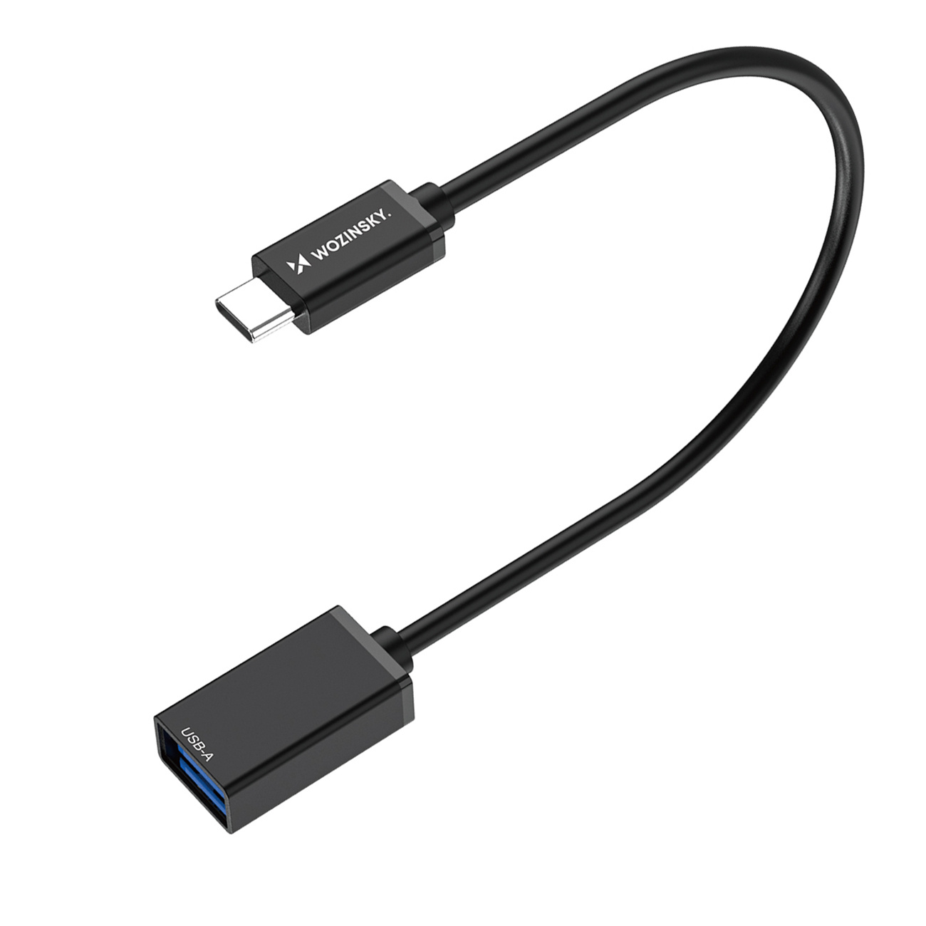 Adapter przejściówka USB-C (męski) – USB-A (żeński) OTG – czarny