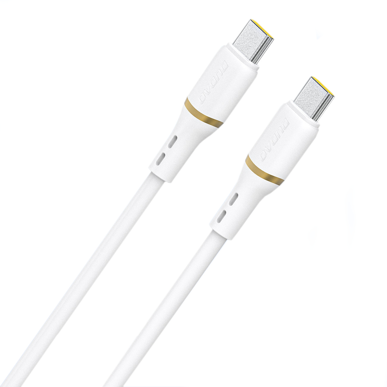 Kabel przewód silikonowy USB-C 60W 1m – biały