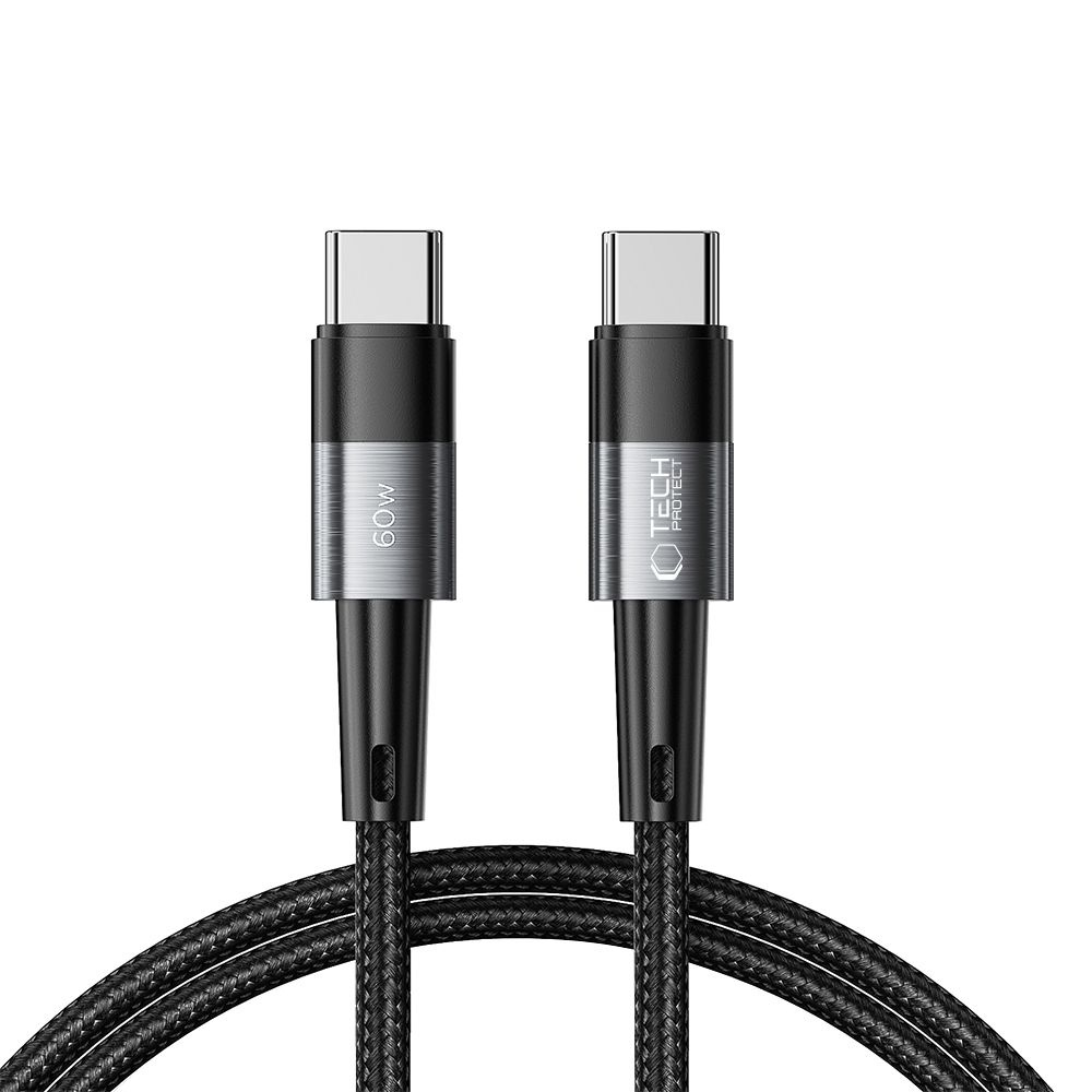 Kabel przewód USB-C UltraBoost PD 60W 3A 1m – szary