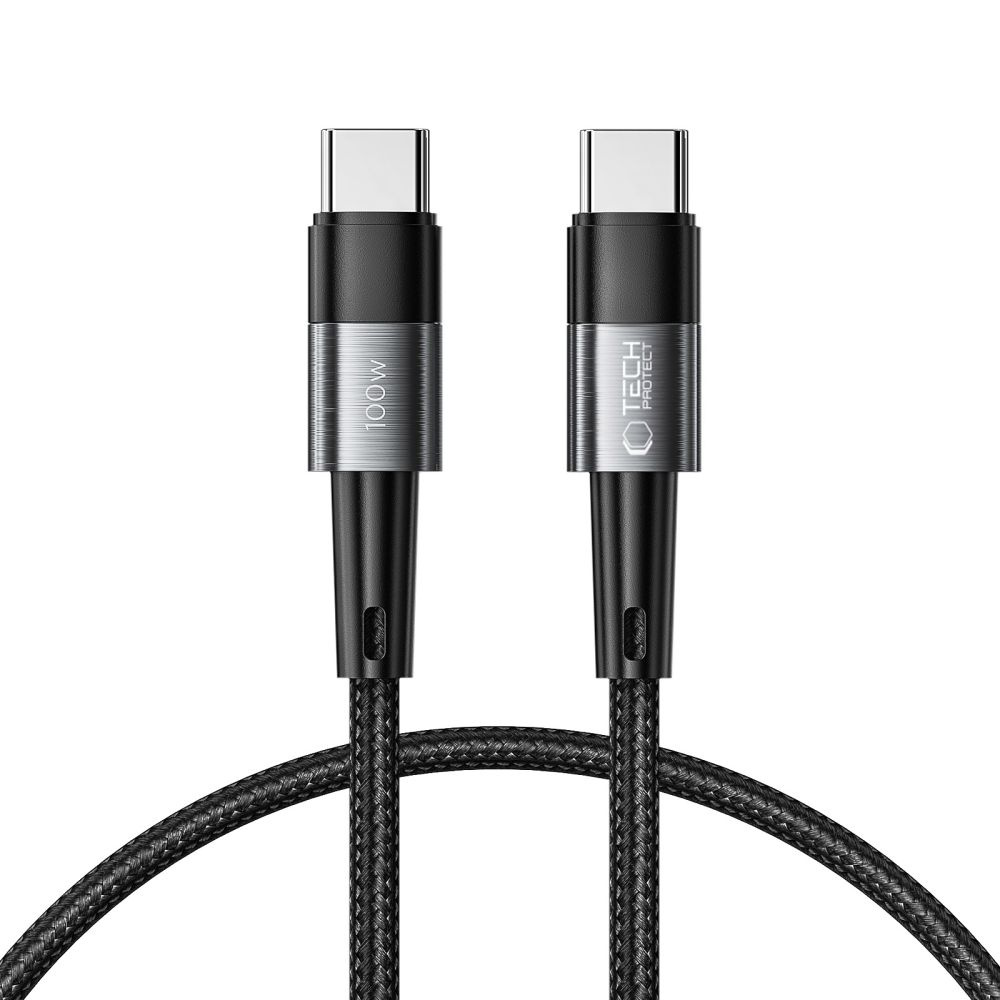 Kabel przewód USB-C UltraBoost PD 100W 5A 0.25m – szary