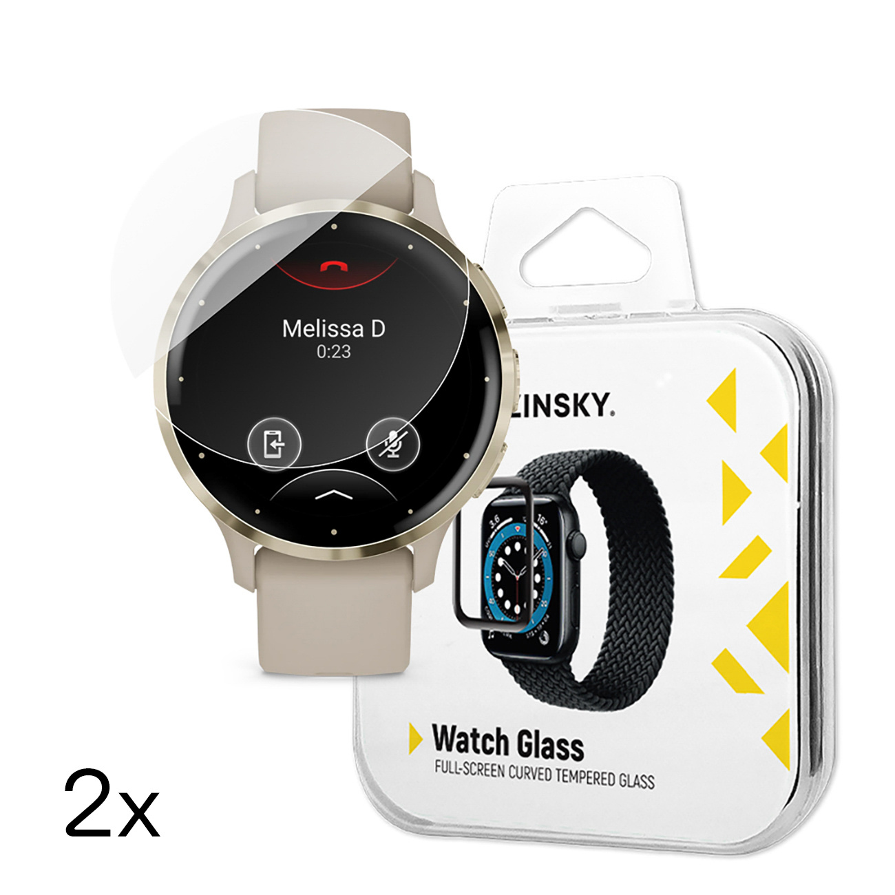 Szkło hartowane do smartwatcha Garmin Venu 3S 41mm Full Glue – 2 szt. Szkło hartowane do smartwatcha Garmin Venu 3S 41mm Full Glue – 2 szt.