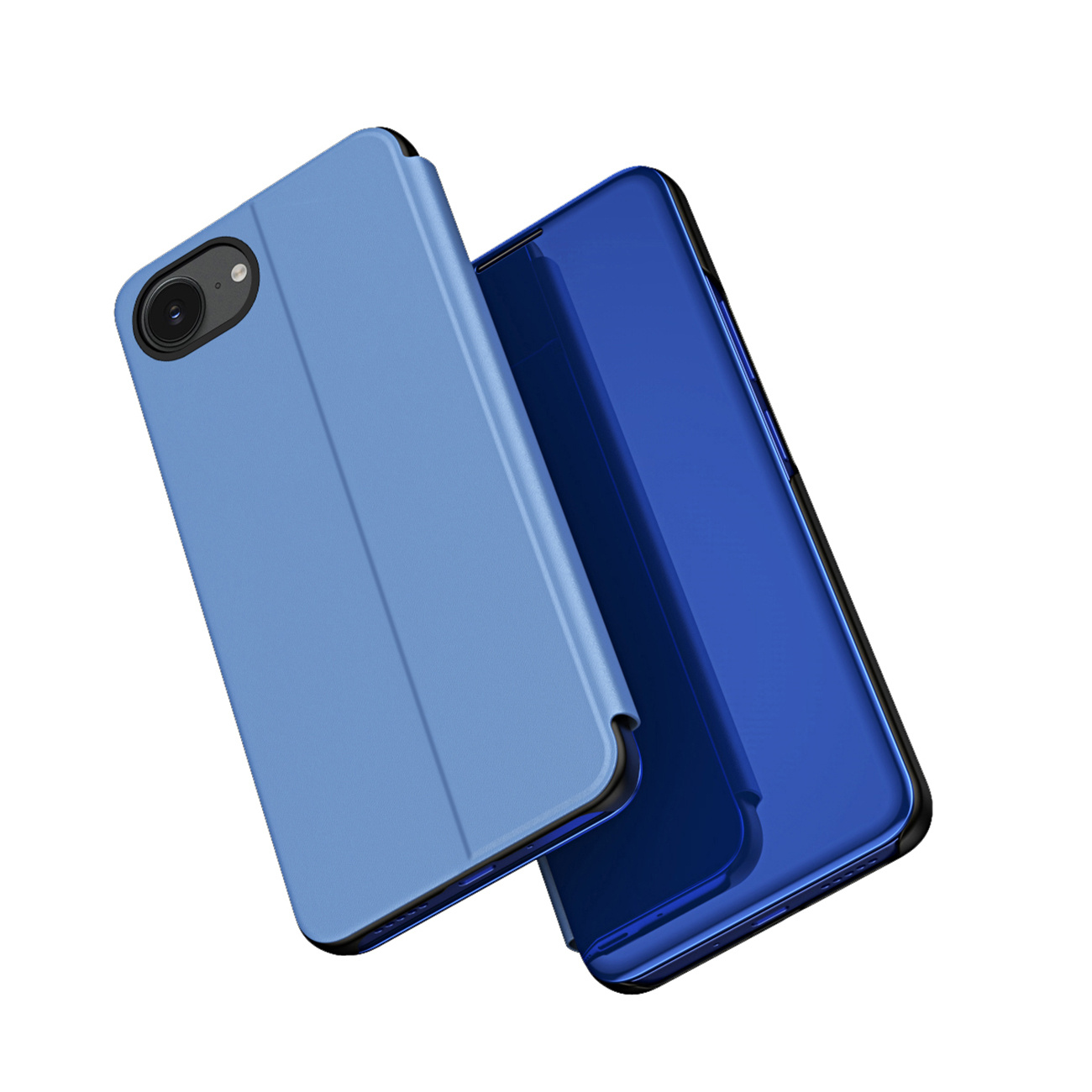 Etui pokrowiec z klapką na iPhone 16e Clear View Case – niebieski
