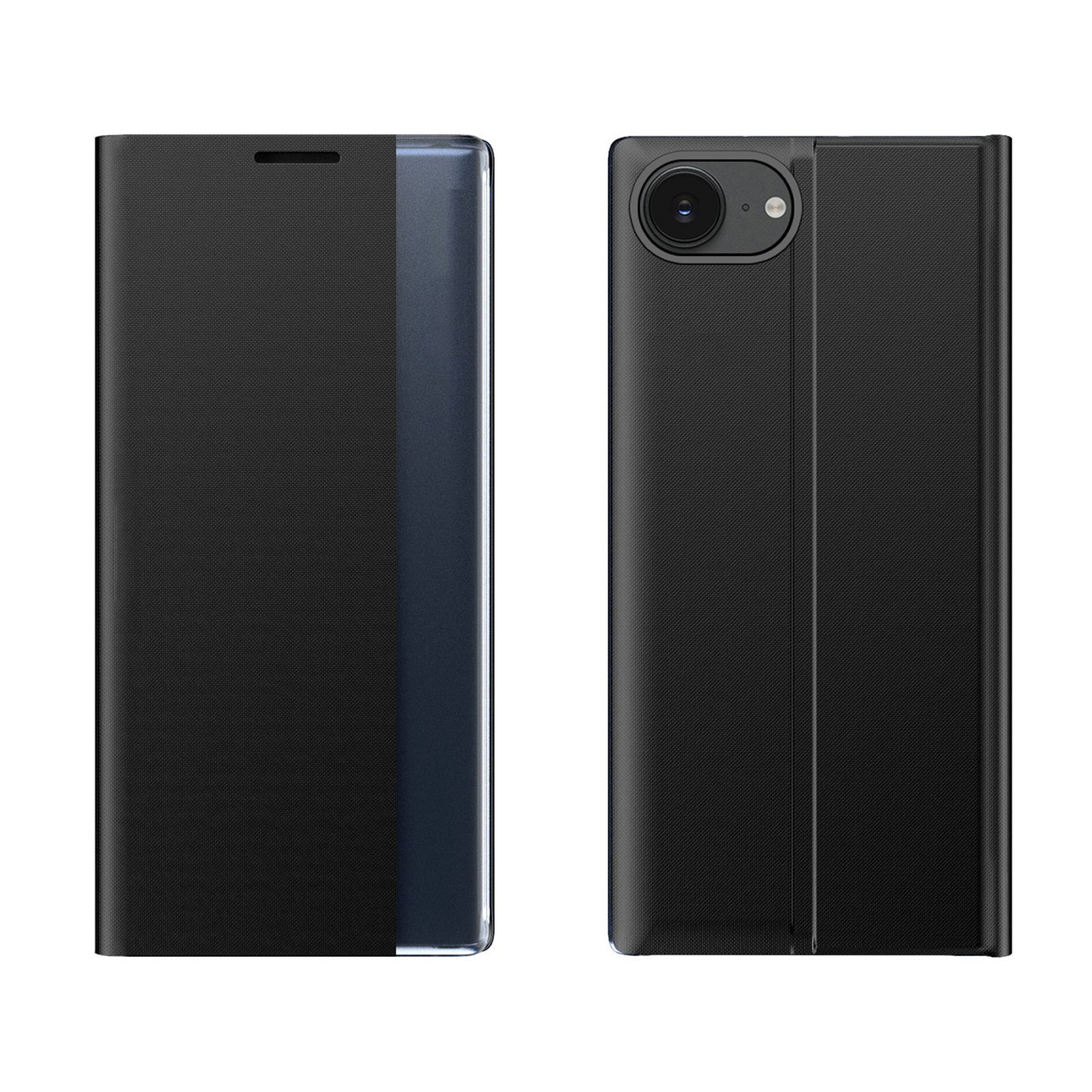 Etui pokrowiec z klapką podstawką na iPhone 16e New Sleep Case – czarny