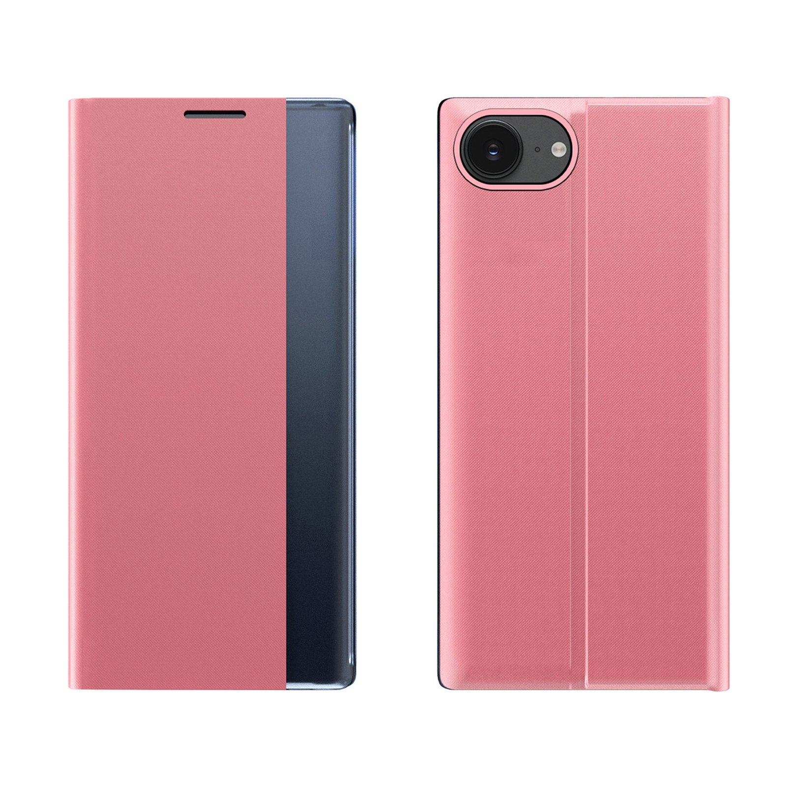 Etui pokrowiec z klapką podstawką na iPhone 16e New Sleep Case – różowy Etui pokrowiec z klapką podstawką na iPhone 16e New Sleep Case – różowy