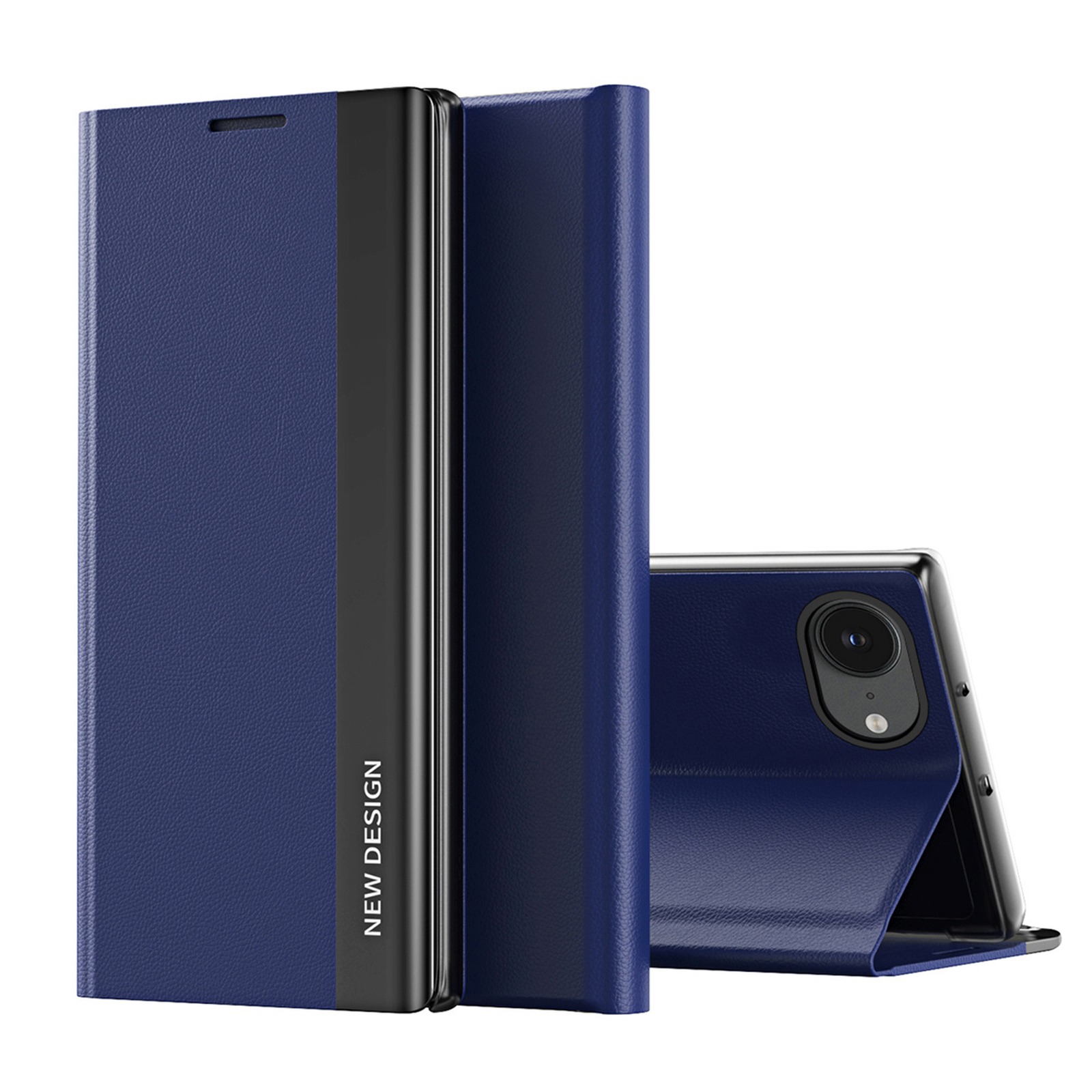 Etui z klapką podstawką na iPhone 16e Sleep Case Pro – niebieskie