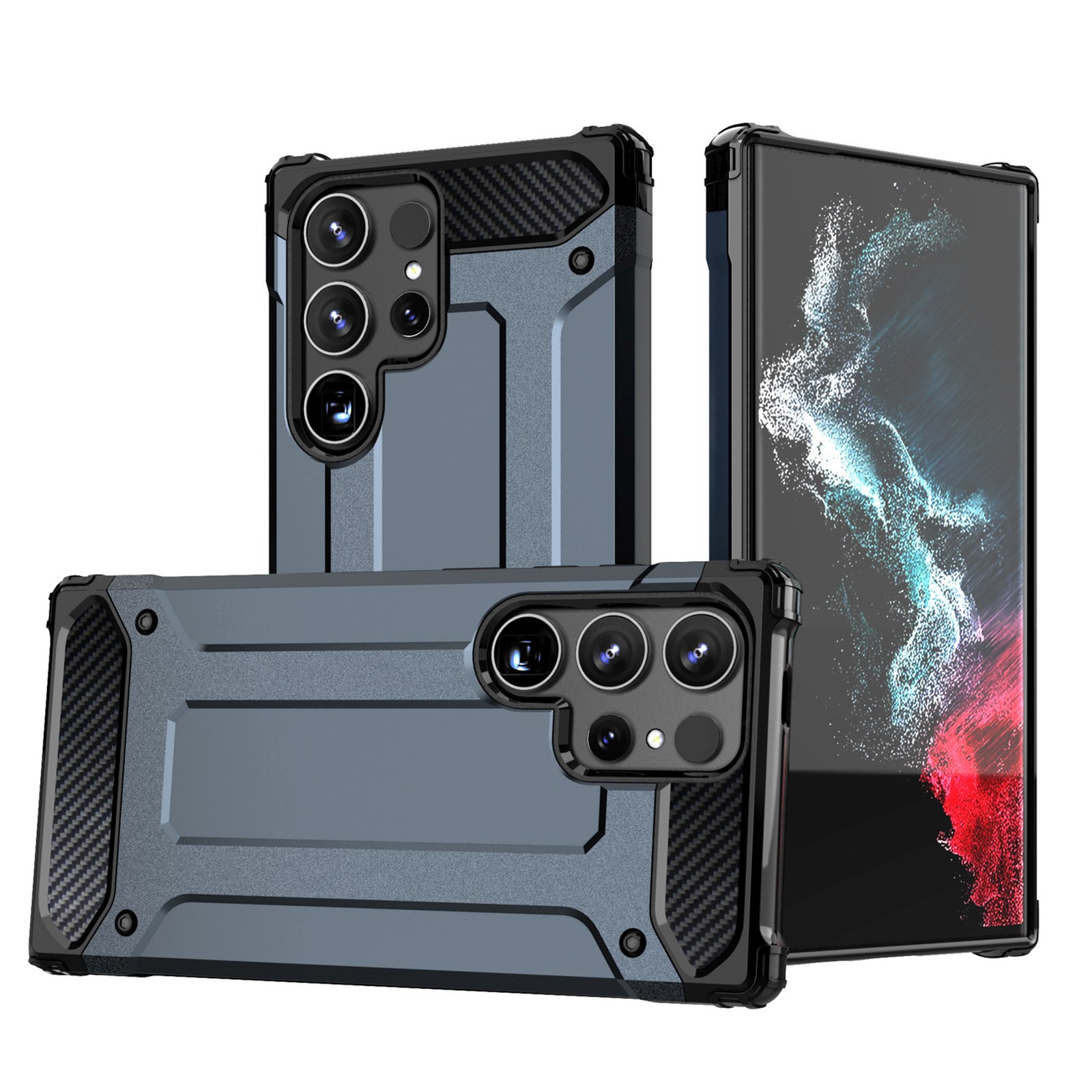 Pancerne hybrydowe etui na Samsung Galaxy S25 Edge Hybrid Armor – niebieskie Pancerne hybrydowe etui na Samsung Galaxy S25 Edge Hybrid Armor – niebieskie