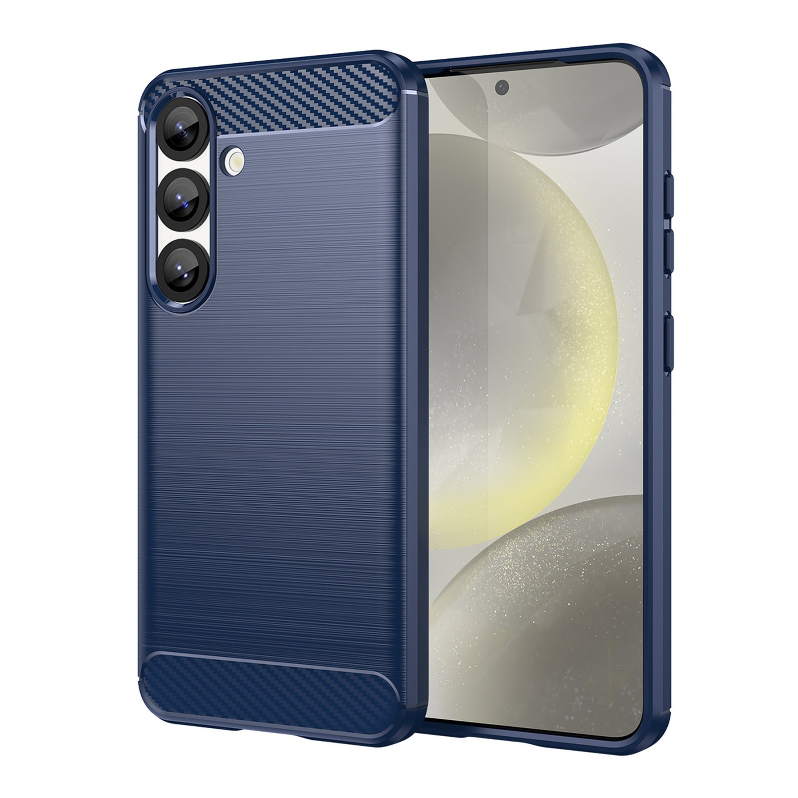 Etui silikonowe na Samsung Galaxy S25 Edge Carbon Case – niebieskie Etui silikonowe na Samsung Galaxy S25 Edge Carbon Case – niebieskie