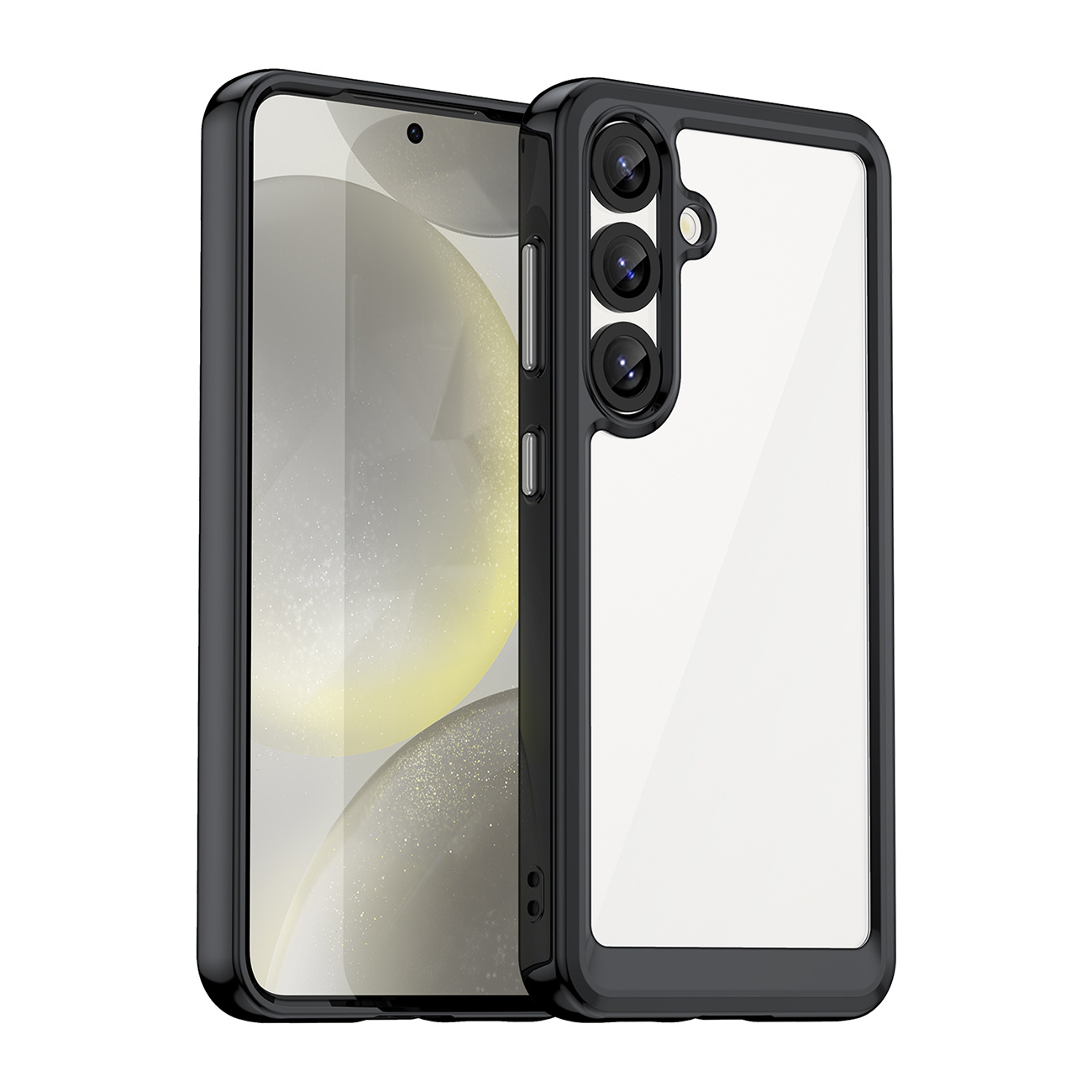 Etui pokrowiec na Samsung Galaxy S25 Edge z elastyczną ramką Outer Space Case – czarne Etui pokrowiec na Samsung Galaxy S25 Edge z elastyczną ramką Outer Space Case – czarne