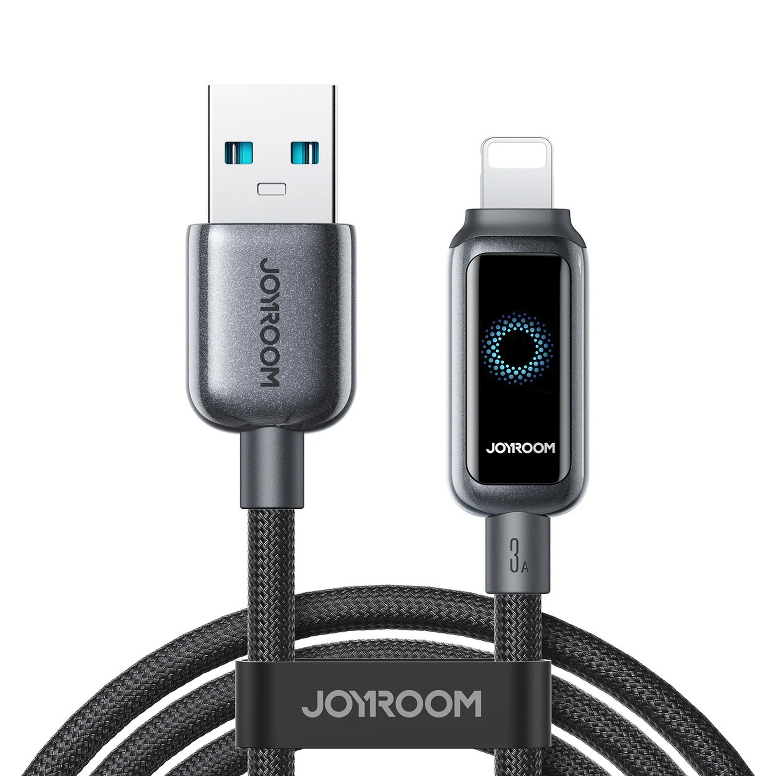 Kabel przewód USB-A – iPhone Lightning 3A 1.2m – czarny
