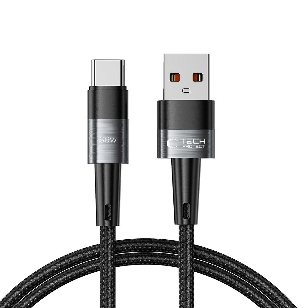 Kabel przewód USB-C UltraBoost 66W 6A 1m – szary