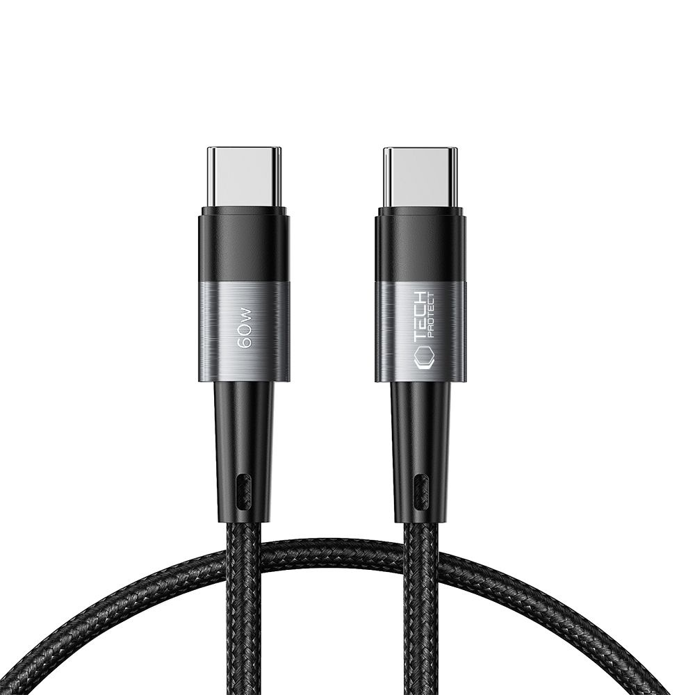 Kabel przewód USB-C UltraBoost PD 60W 3A 0.25m – szary