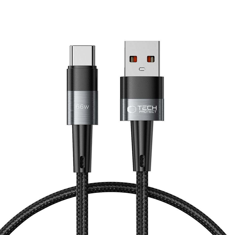 Kabel przewód USB-C – USB-A UltraBoost 66W 6A 0.5m – szary