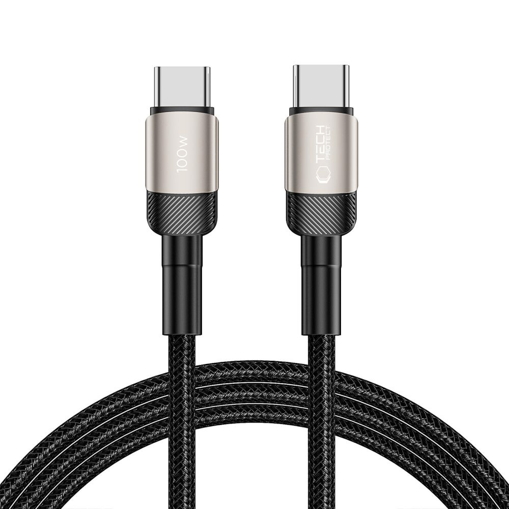 Kabel przewód USB-C UltraBoost Evo PD 100W 5A 2m – tytanowy Kabel przewód USB-C UltraBoost Evo PD 100W 5A 2m – tytanowy