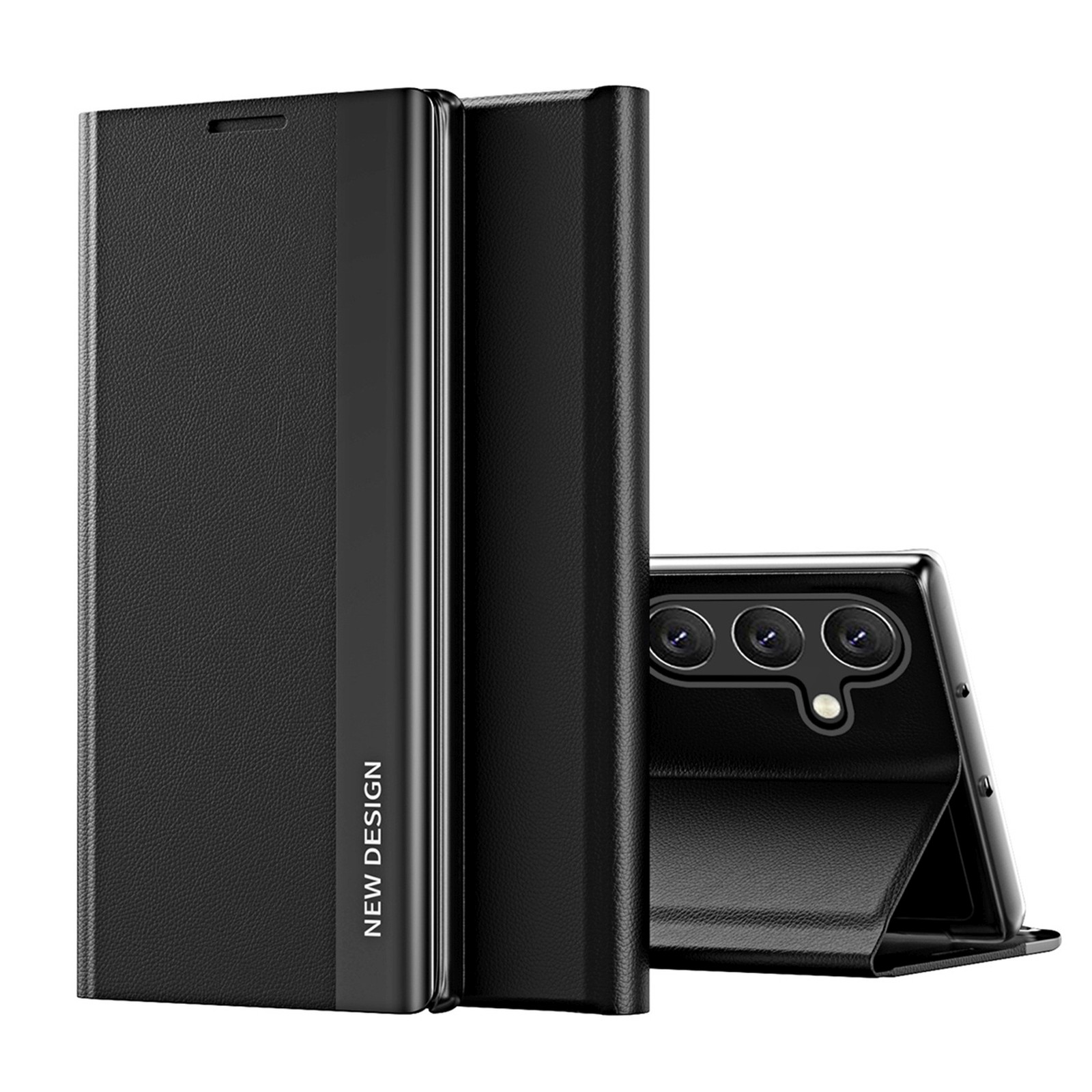 Etui z klapką i podstawką do Samsung Galaxy S25 Sleep Case Pro – czarne