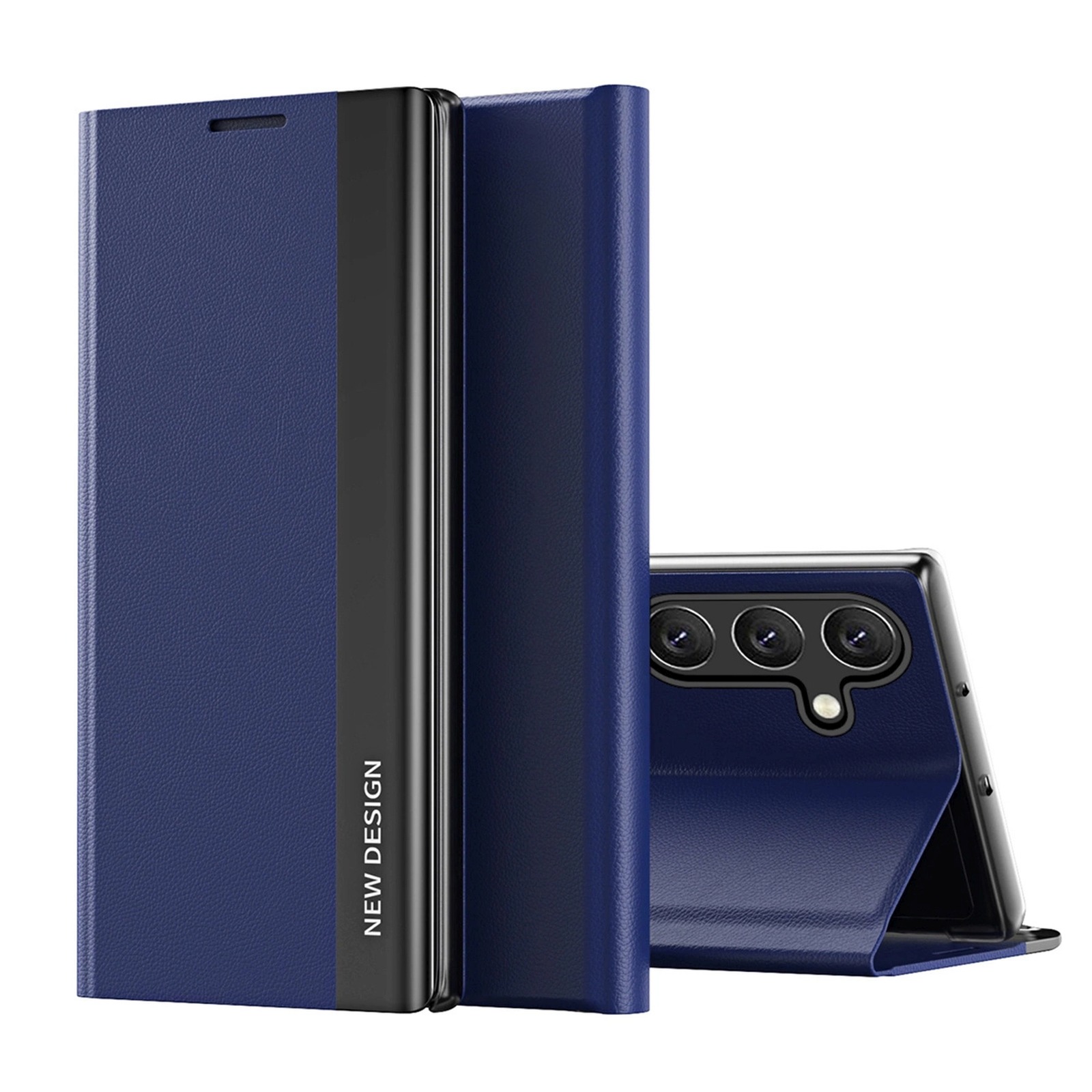 Etui pokrowiec z klapką podstawką na Samsung Galaxy A56 Sleep Case Pro – niebieskie