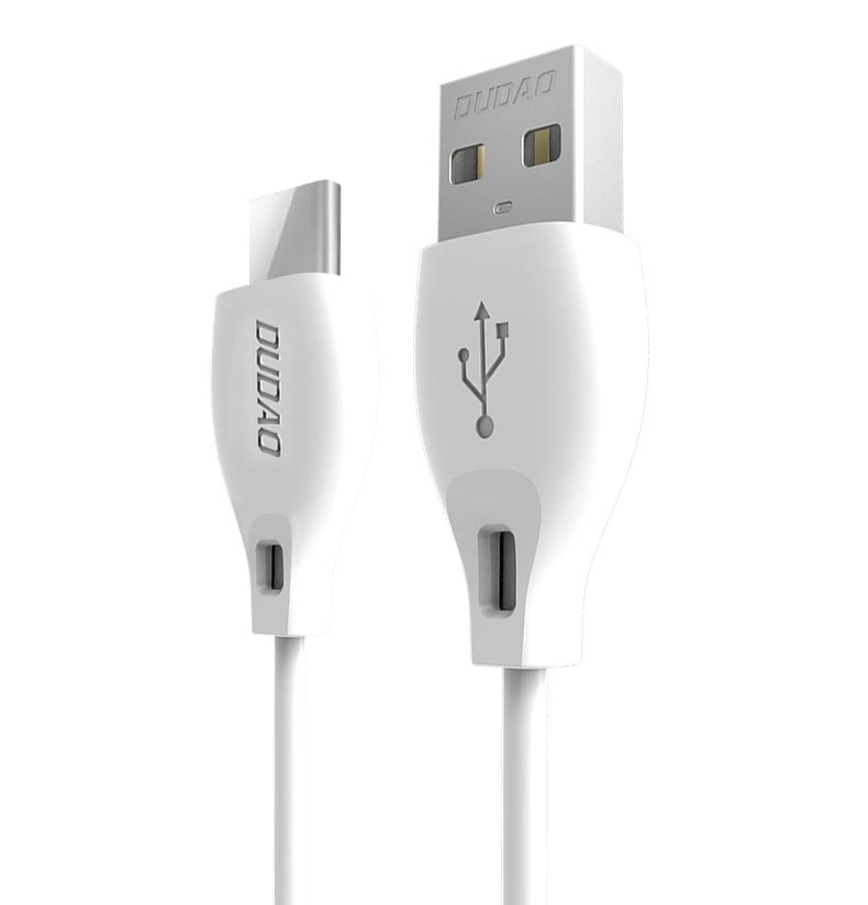 Przewód kabel USB-A – USB-C 2.1A 1m – biały Przewód kabel USB-A – USB-C 2.1A 1m – biały