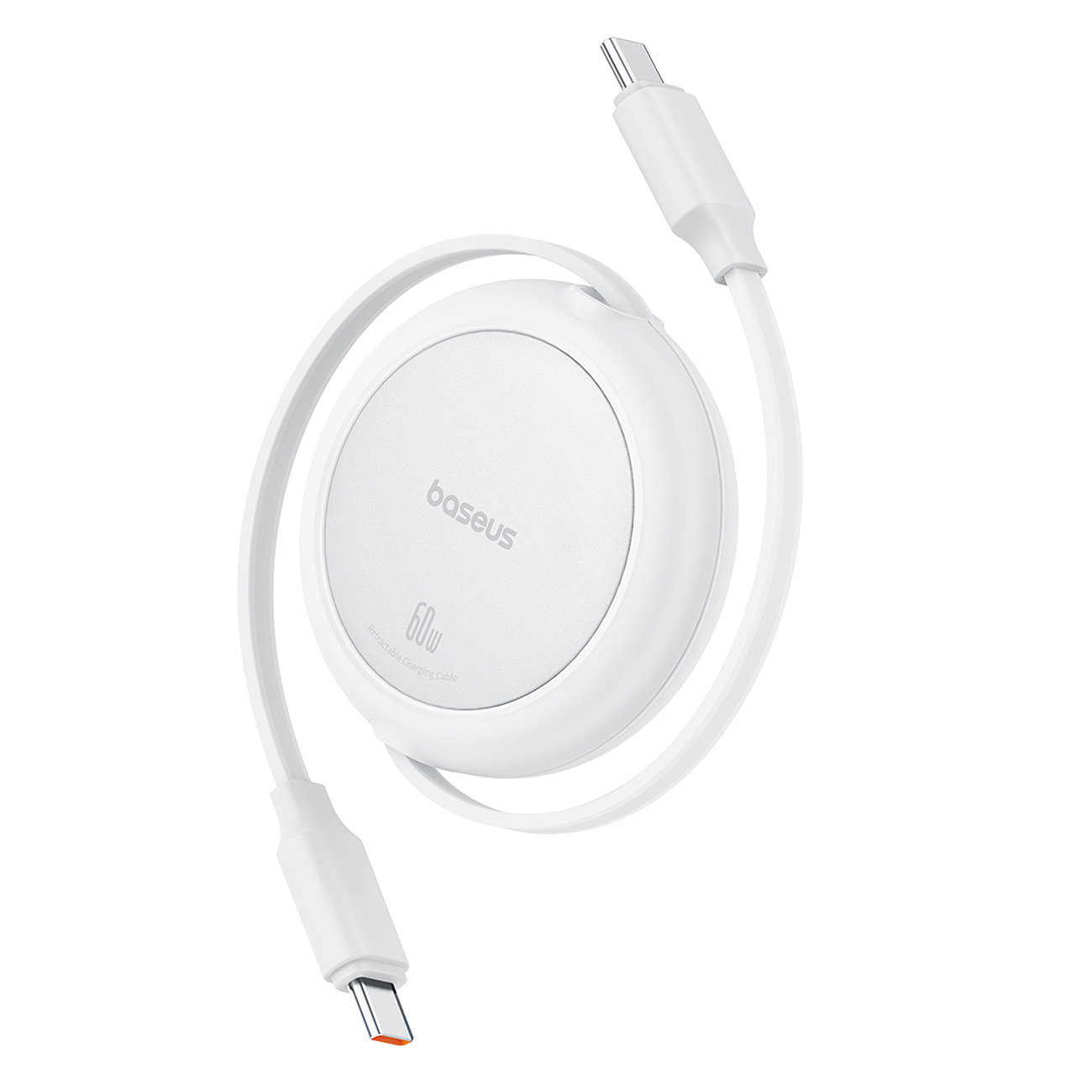 Kabel przewód zwijany USB-C Free2Pull 60W 1m – biały