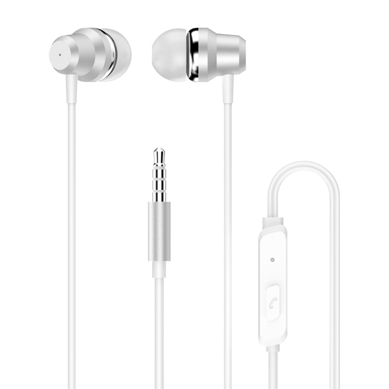 Słuchawki przewodowe dokanałowe z pilotem X10PRO mini jack 3.5mm – białe
