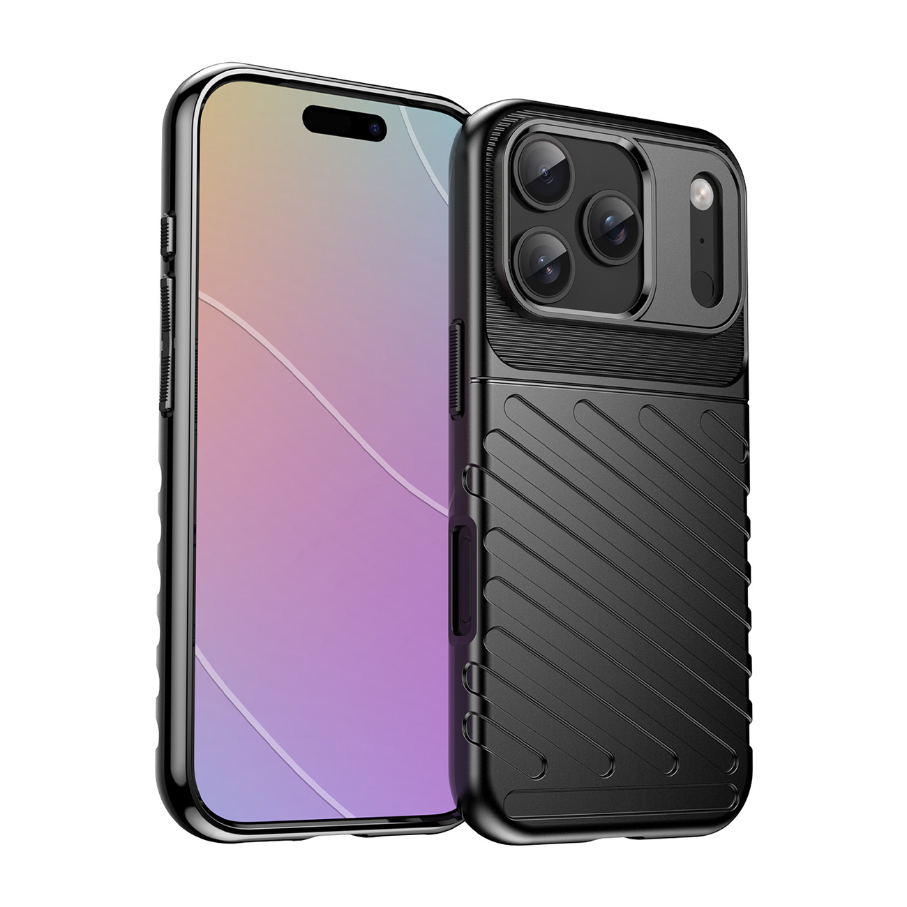 Etui pokrowiec plecki na iPhone 17 Pro Max Thunder Case – czarne Etui pokrowiec plecki na iPhone 17 Pro Max Thunder Case – czarne