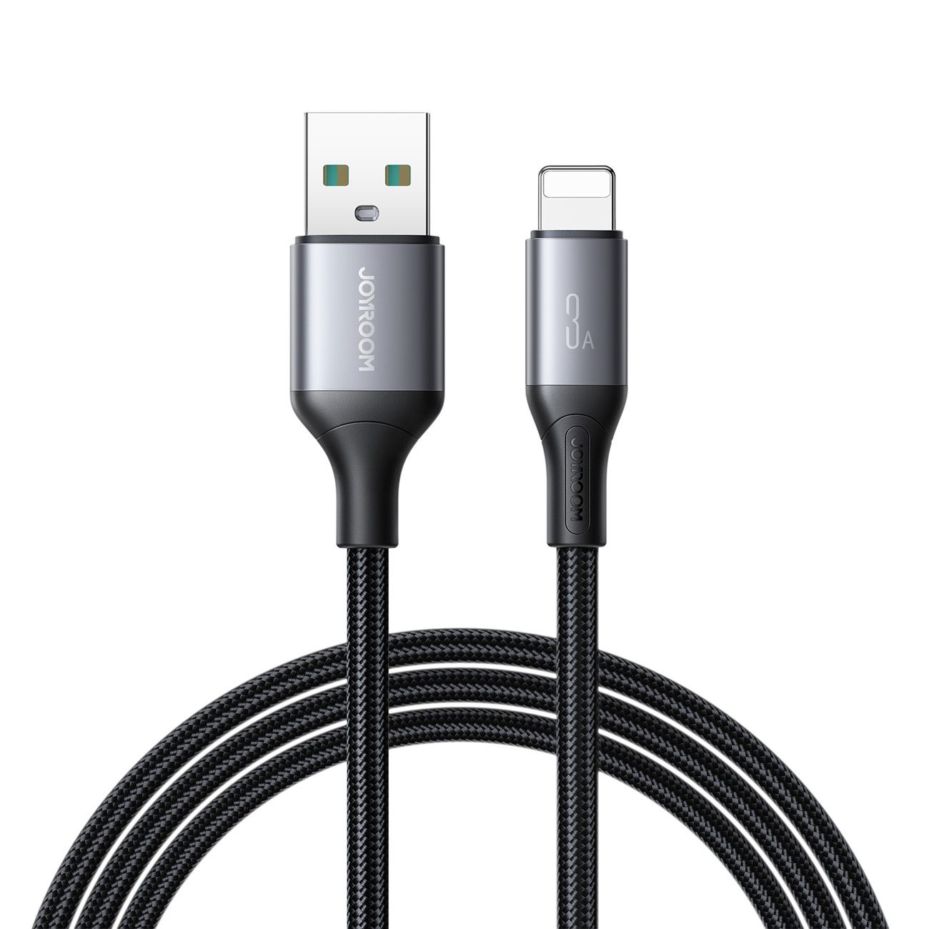 Kabel przewód USB-A – iPhone Lightning Flash Series 3A 1m – czarny Kabel przewód USB-A – iPhone Lightning Flash Series 3A 1m – czarny