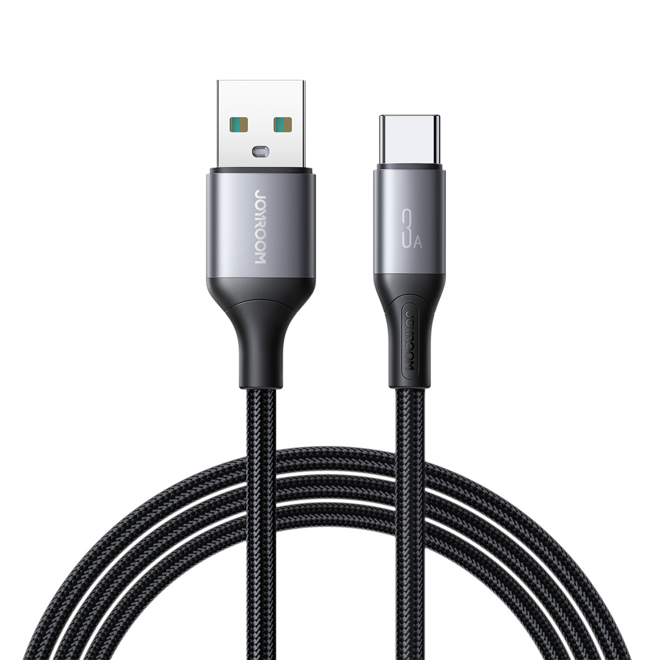 Kabel przewód USB-A – USB-C Flash Series 3A 1m – czarny