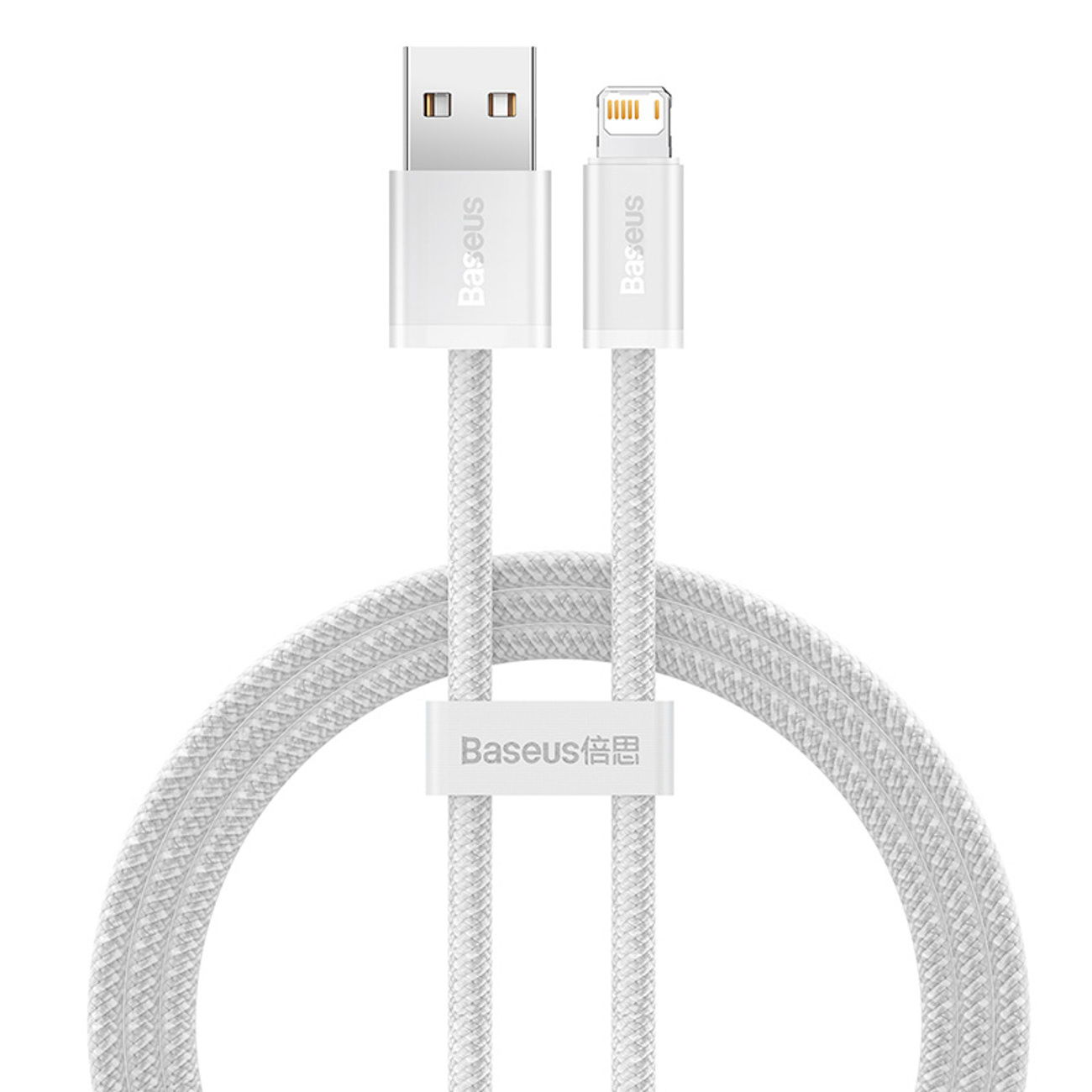 Kabel przewód USB-A – iPhone Lightning Dynamic Series 2.4A 1m – biały