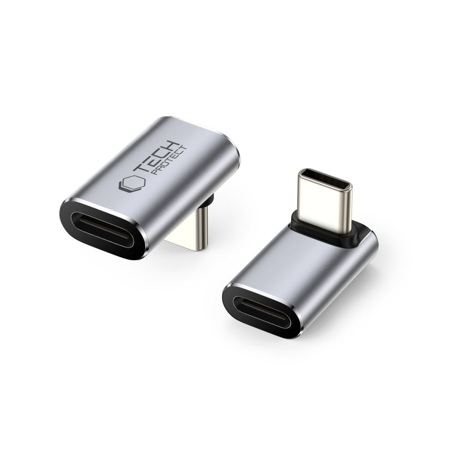 Adapter kątowy przejściówka USB-C – szary