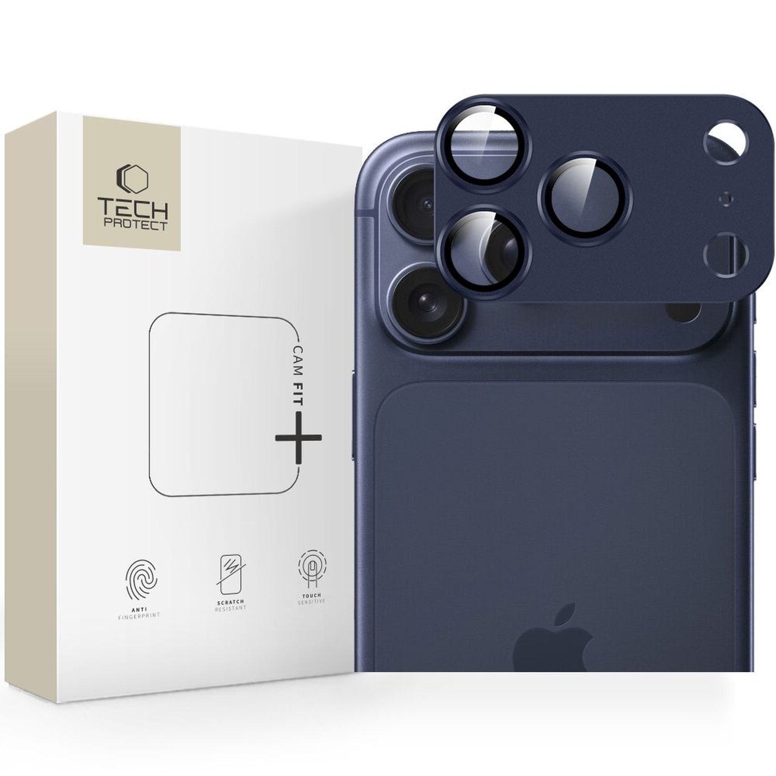 Szkło na obiektyw do iPhone 17 Pro Max Camfull Fit+ – granatowe Szkło na obiektyw do iPhone 17 Pro Max Camfull Fit+ – granatowe