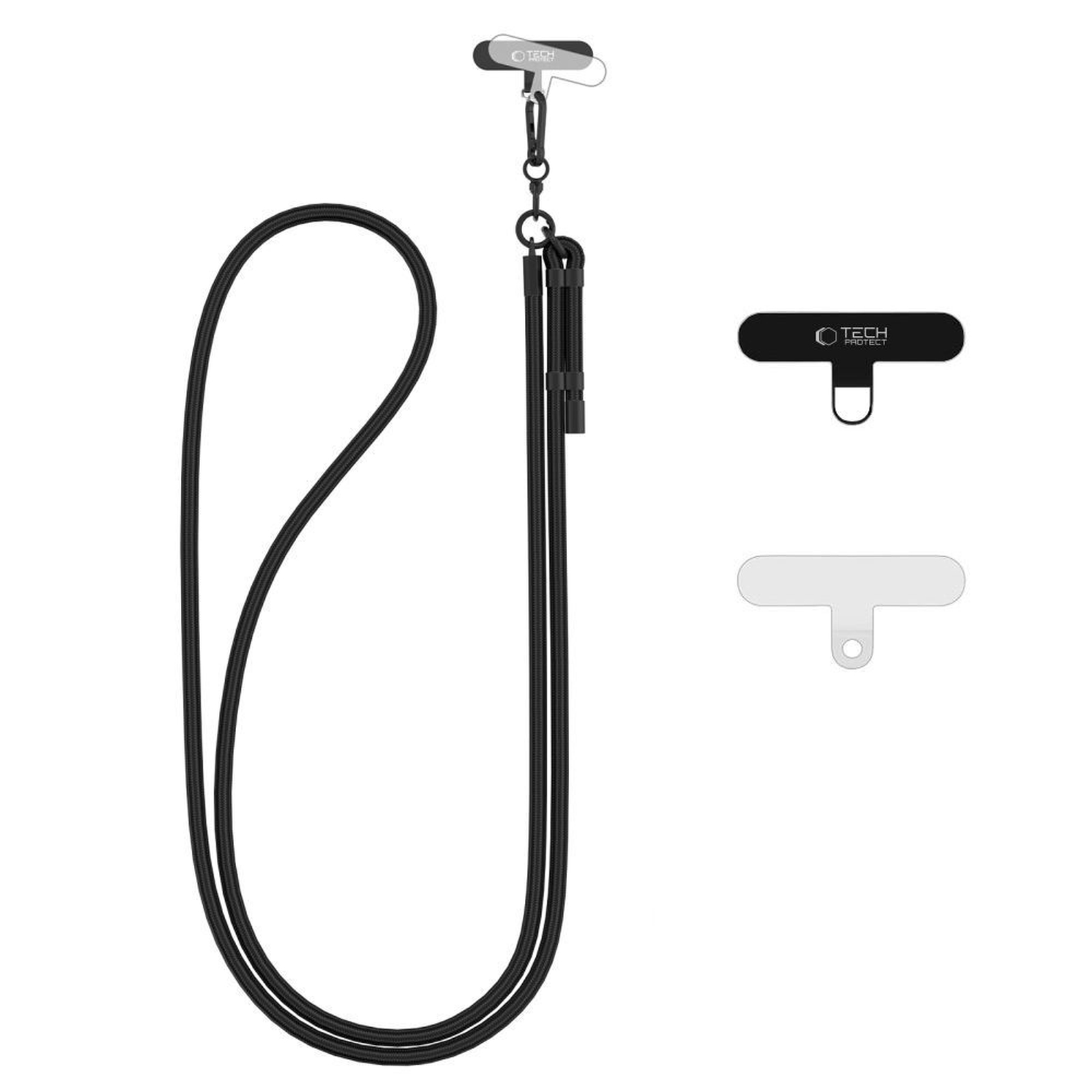 Smycz do smartfona kluczy regulowana – czarna Smycz do smartfona kluczy regulowana – czarna