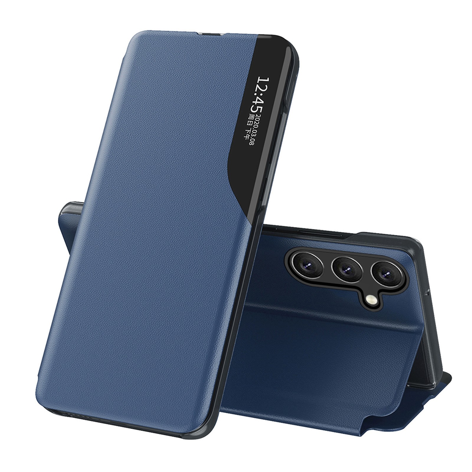 Etui futerał z klapką i podstawką do Samsung Galaxy S25+ Eco Leather View Case – niebieski