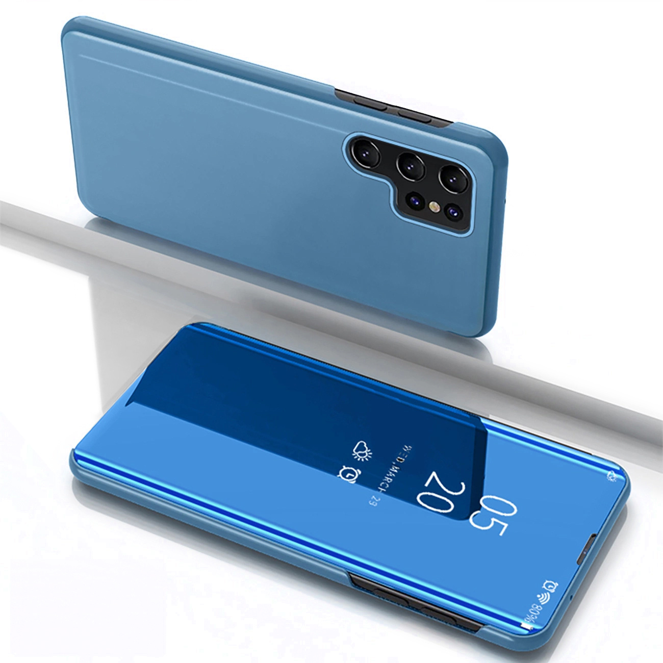 Etui pokrowiec ochronny do Samsung Galaxy S25 Ultra Clear View Case – niebieski Etui pokrowiec ochronny do Samsung Galaxy S25 Ultra Clear View Case – niebieski