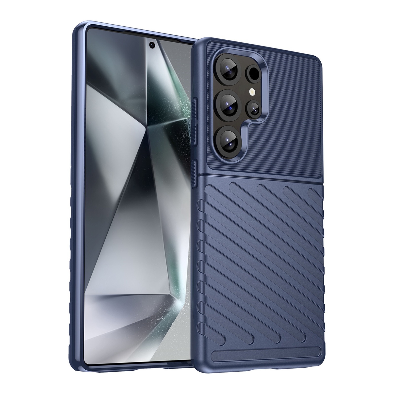 Etui silikonowy pancerny pokrowiec do Samsung Galaxy S25 Ultra Thunder Case – niebieski Etui silikonowy pancerny pokrowiec do Samsung Galaxy S25 Ultra Thunder Case – niebieski