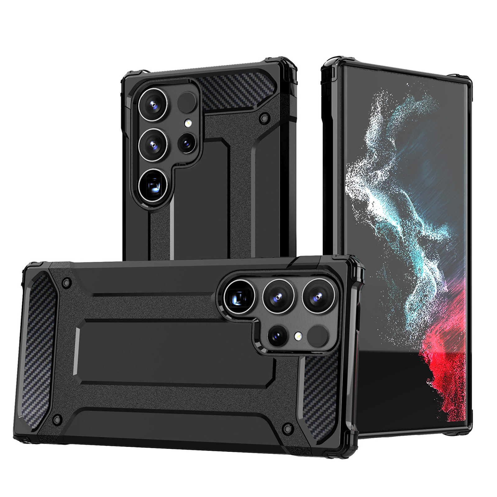 Etui pancerny hybrydowy pokrowiec na Samsung Galaxy S25 Ultra Hybrid Armor – czarny