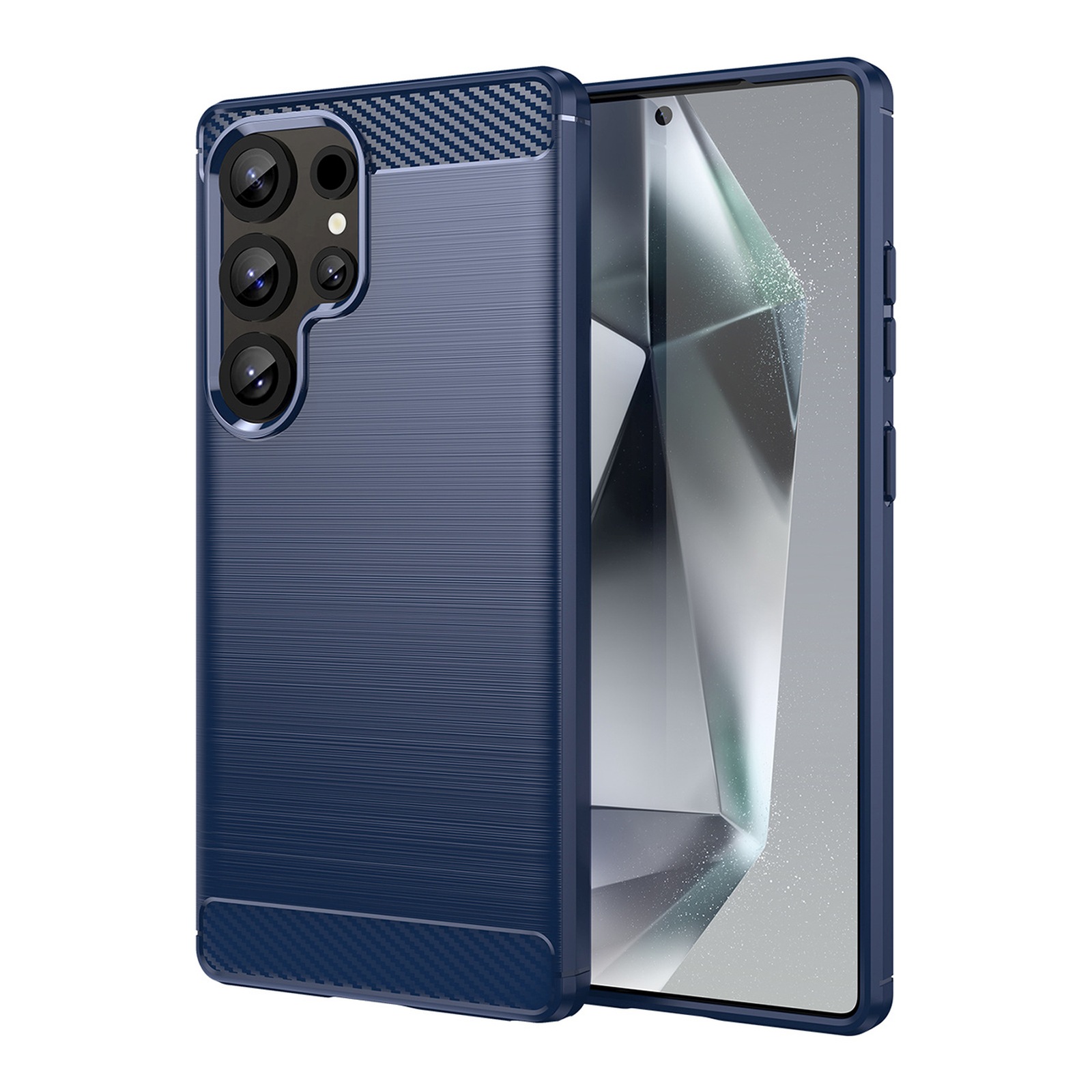 Etui silikonowe do Samsung Galaxy S25 Ultra Carbon Case – niebieski