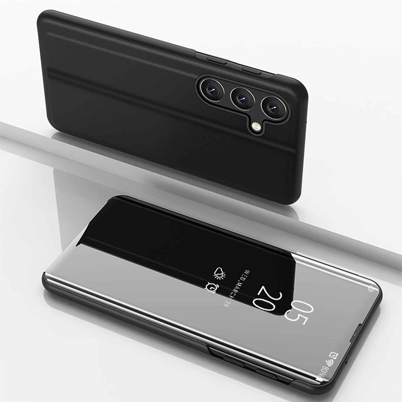 Etui pokrowiec ochronny do Samsung Galaxy S24 FE Clear View Case – czarny Etui pokrowiec ochronny do Samsung Galaxy S24 FE Clear View Case – czarny