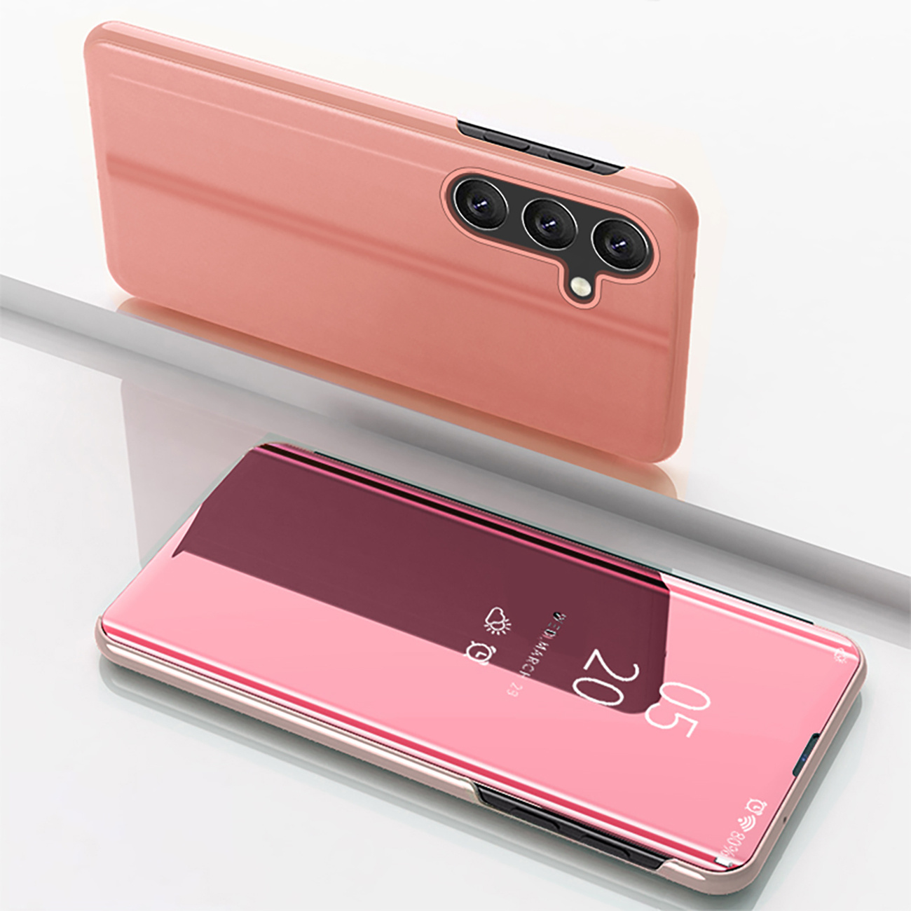 Etui pokrowiec ochronny do Samsung Galaxy S24 FE Clear View Case – różowy Etui pokrowiec ochronny do Samsung Galaxy S24 FE Clear View Case – różowy
