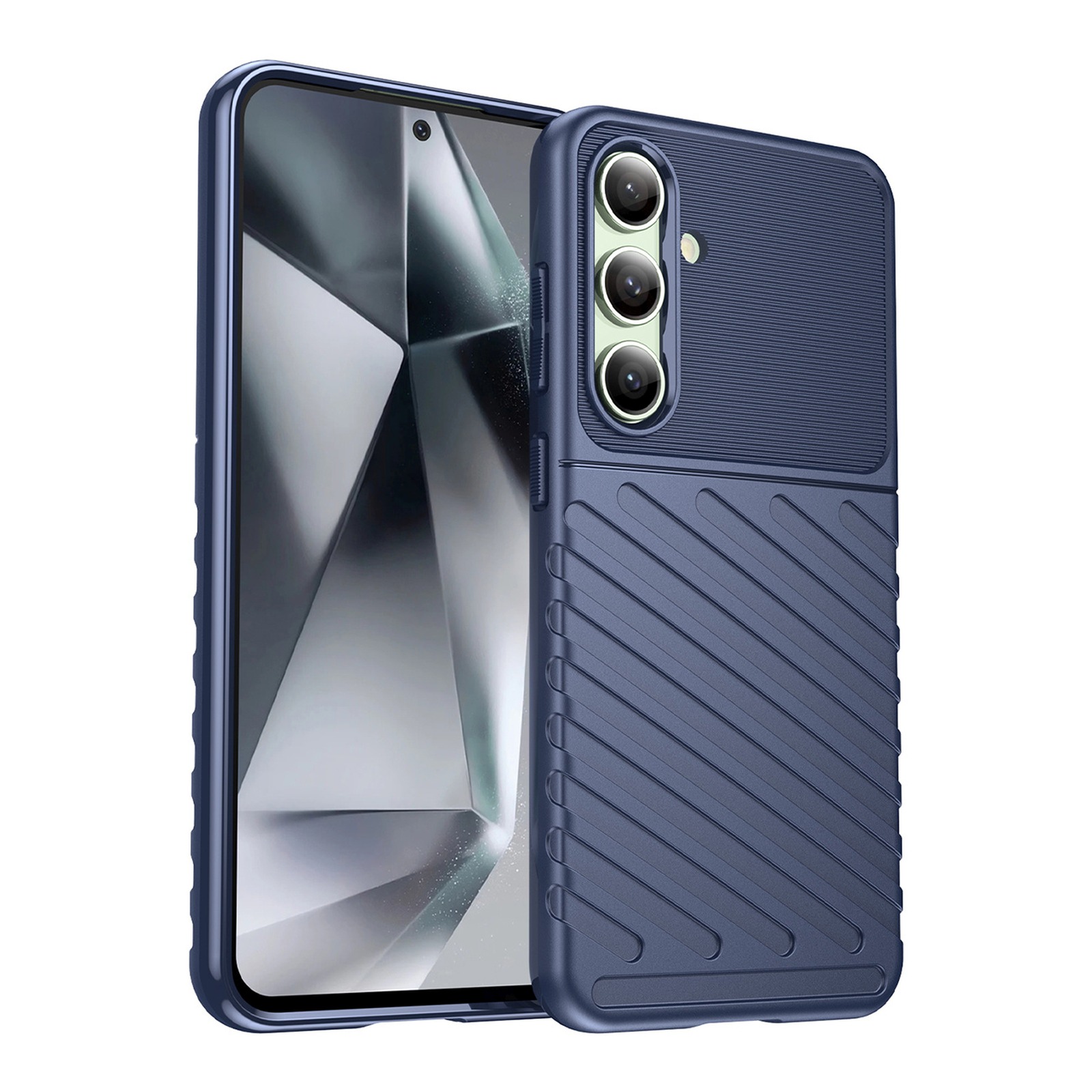 Etui silikonowe pancerny pokrowiec do Samsung Galaxy S24 FE Thunder Case – niebieski Etui silikonowe pancerny pokrowiec do Samsung Galaxy S24 FE Thunder Case – niebieski