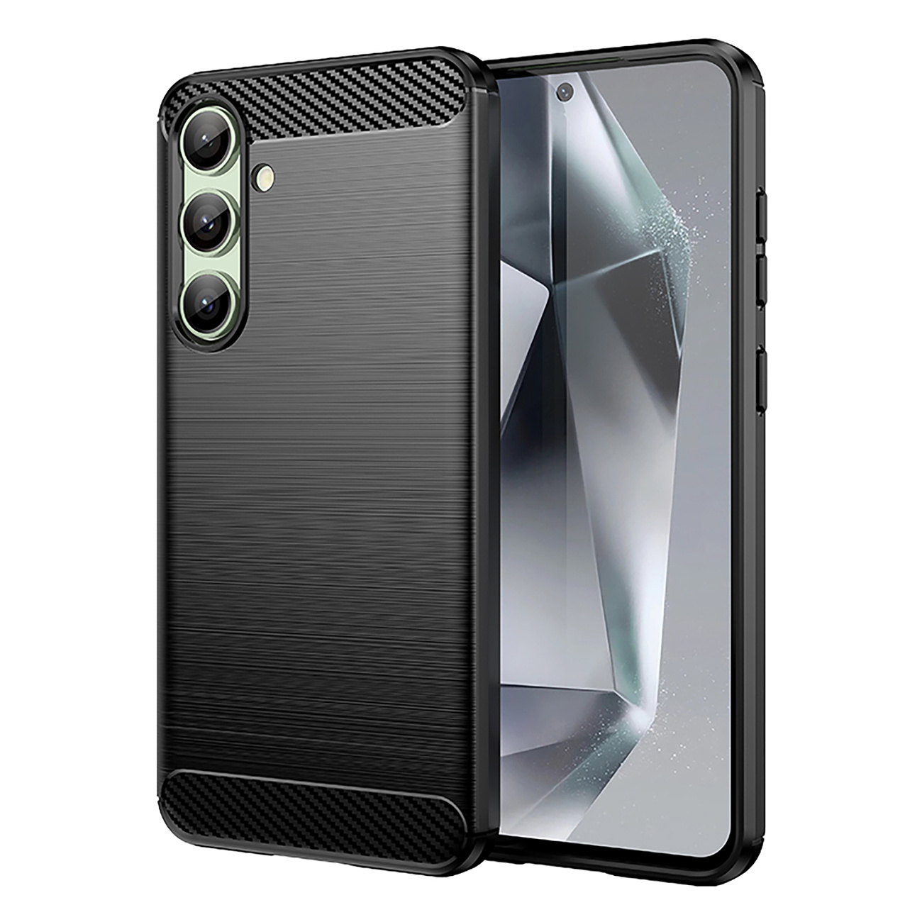 Etui silikonowe do Samsung Galaxy S24 FE Carbon Case – czarny