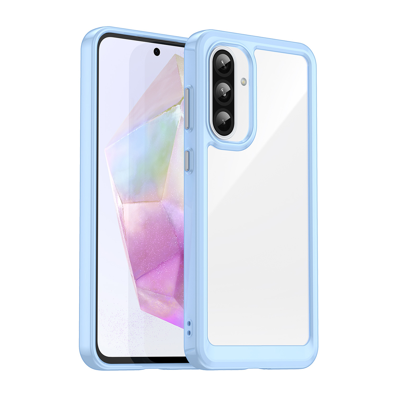 Etui pokrowiec z elastyczną ramką do Samsung Galaxy A26 Outer Space Case – niebieski Etui pokrowiec z elastyczną ramką do Samsung Galaxy A26 Outer Space Case – niebieski