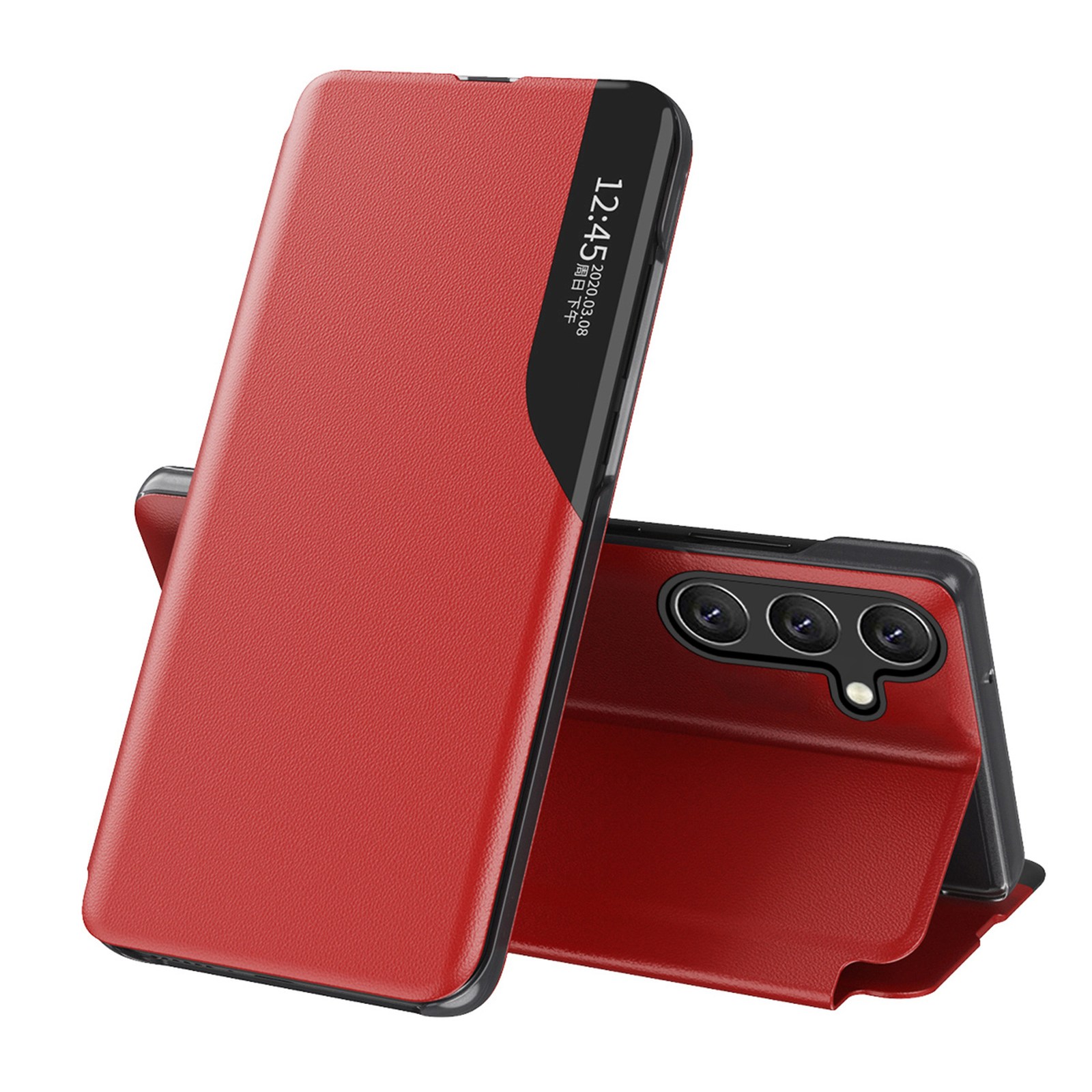Etui elegancki futerał z klapką podstawką na Samsung Galaxy A36 Eco Leather View Case – czerwony Etui elegancki futerał z klapką podstawką na Samsung Galaxy A36 Eco Leather View Case – czerwony
