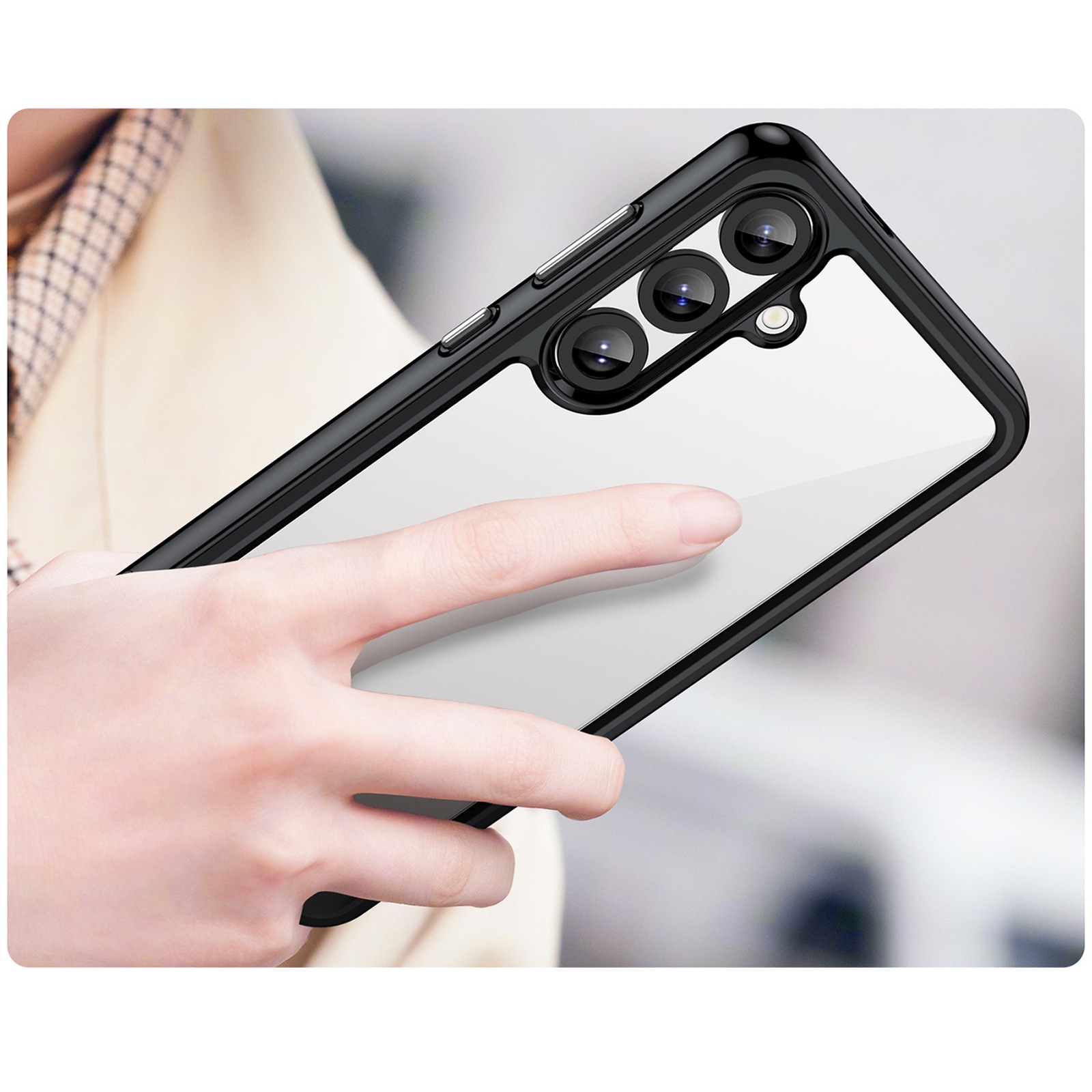 Etui pokrowiec z elastyczną ramką do Samsung Galaxy A36 Outer Space Case – czarny Etui pokrowiec z elastyczną ramką do Samsung Galaxy A36 Outer Space Case – czarny