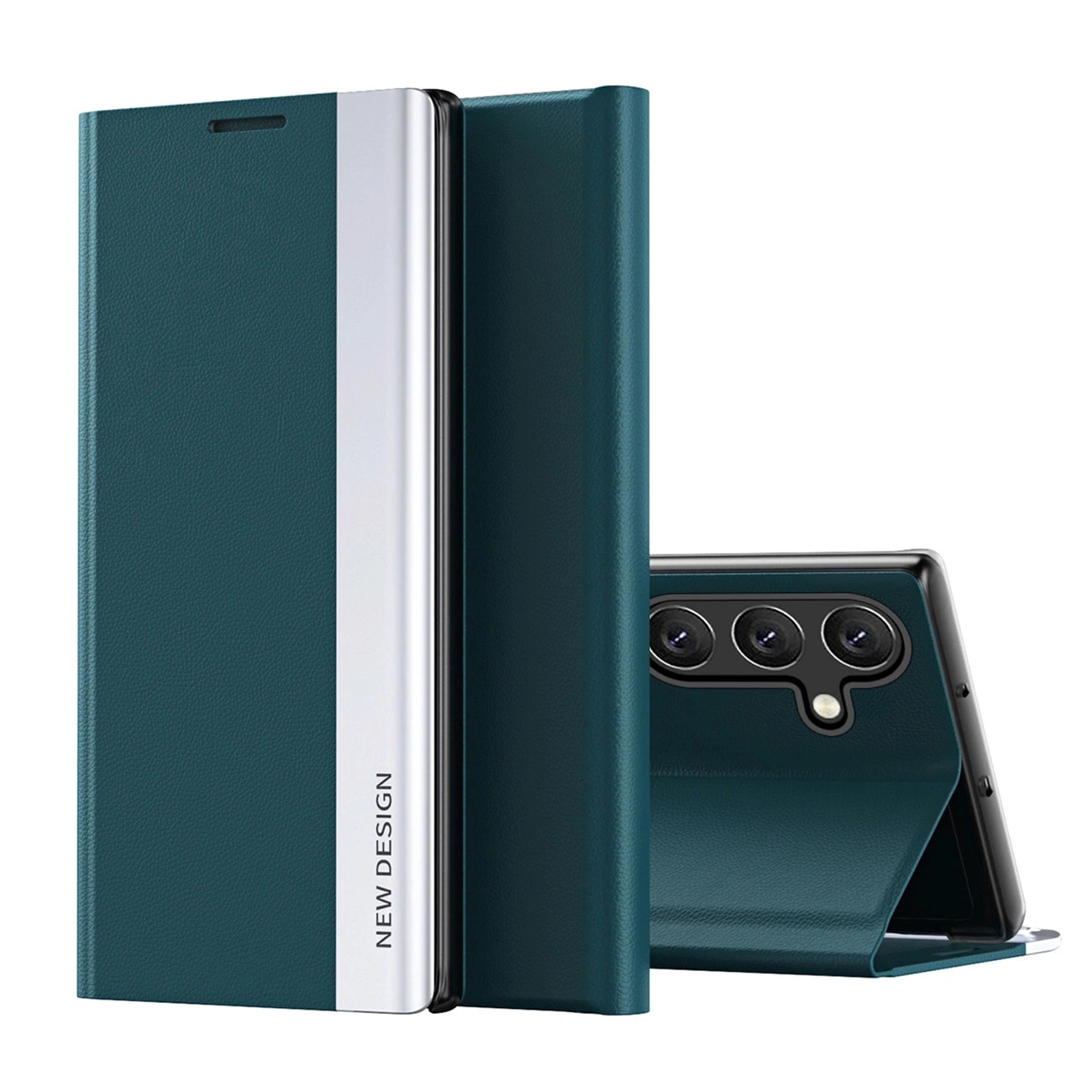 Etui z klapką podstawką na Samsung Galaxy S25 Ultra Sleep Case Pro – zielone
