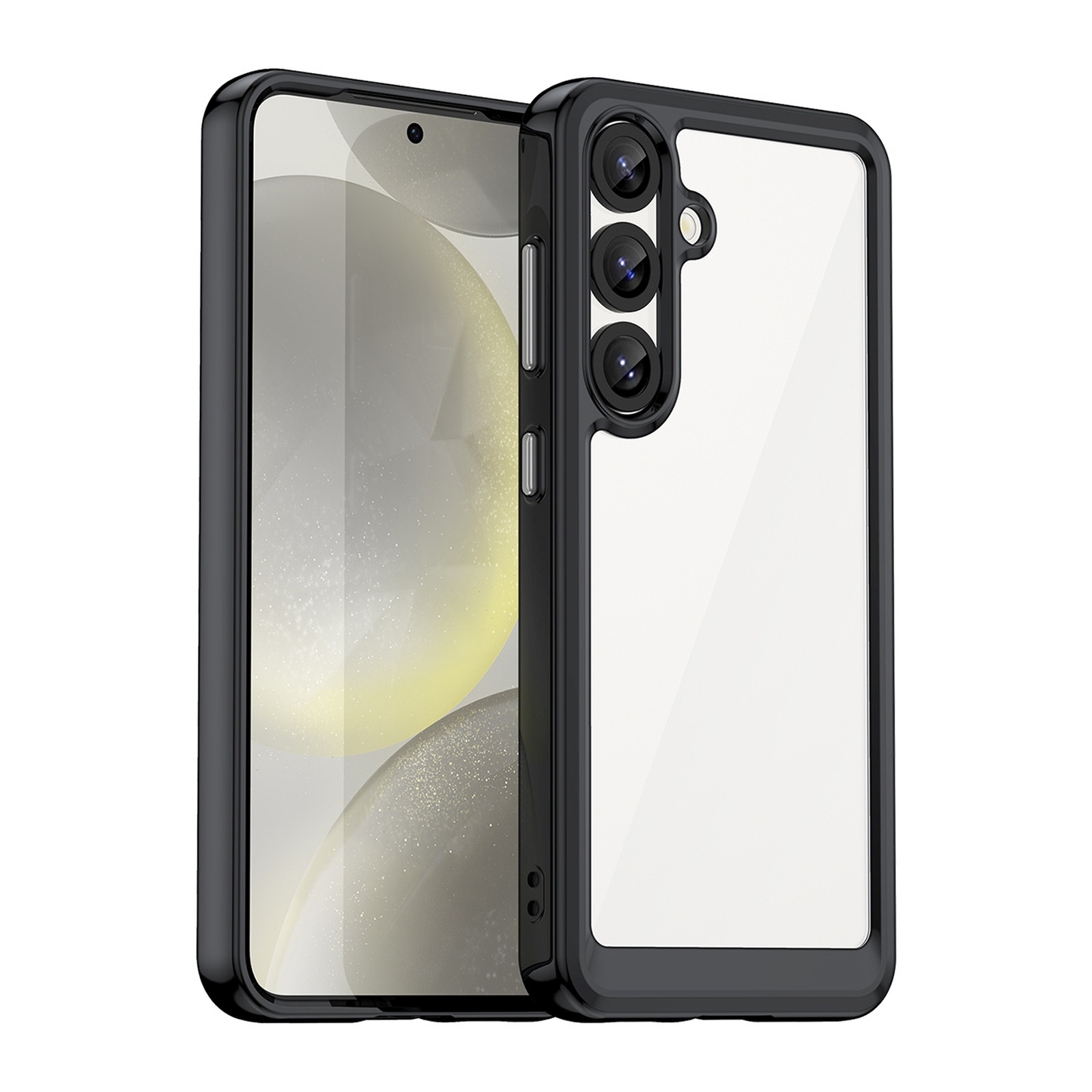 Etui silikonowe z żelową ramką do Samsung Galaxy S25 Outer Space Case – czarne