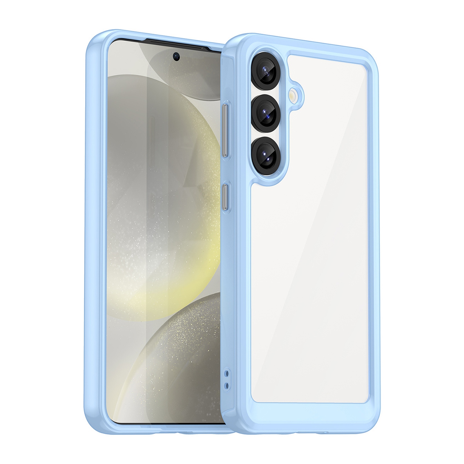 Etui silikonowe z żelową ramką do Samsung Galaxy S25 Outer Space Case – niebieskie