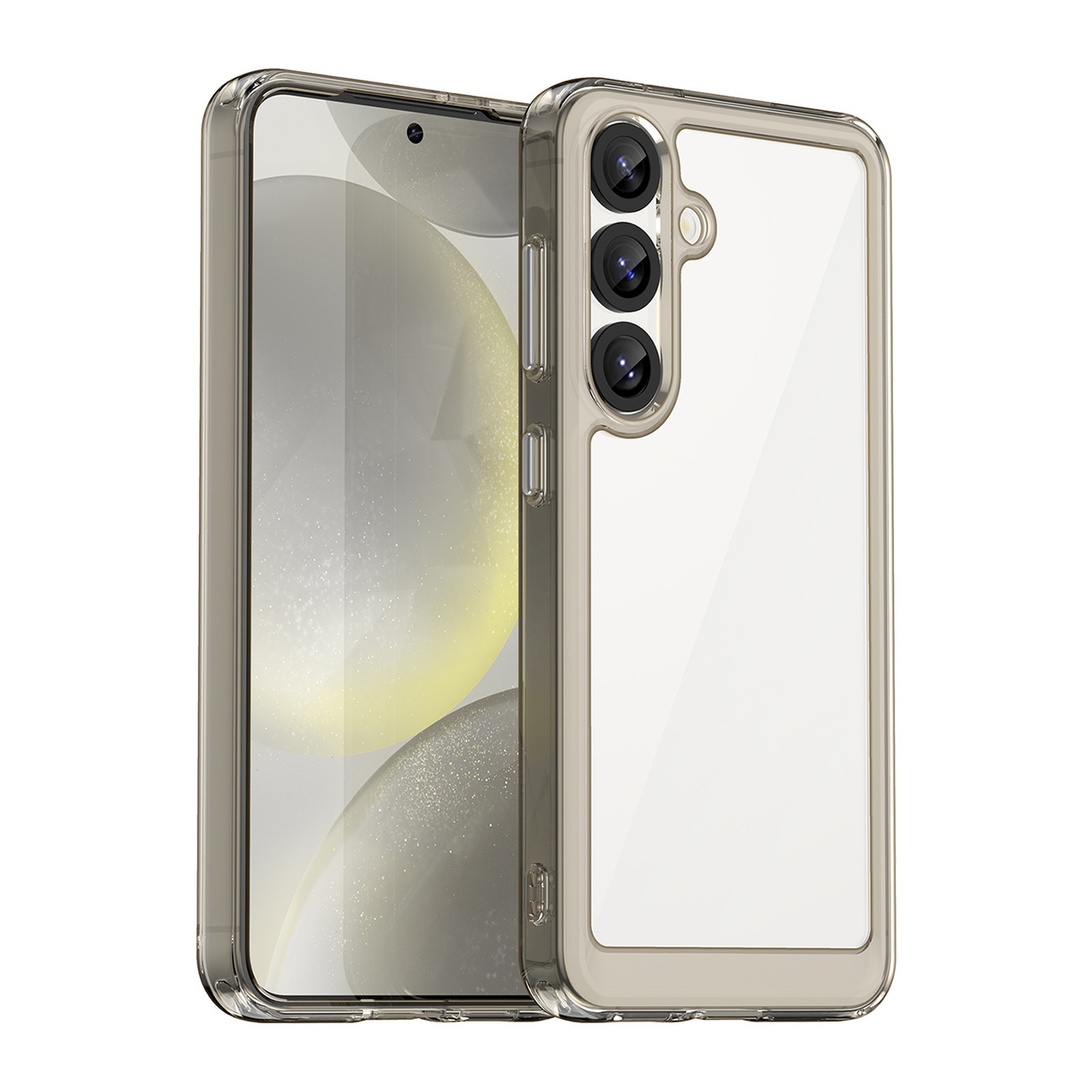 Etui silikonowe z żelową ramką do Samsung Galaxy S25 Outer Space Case – przezroczysto czarne