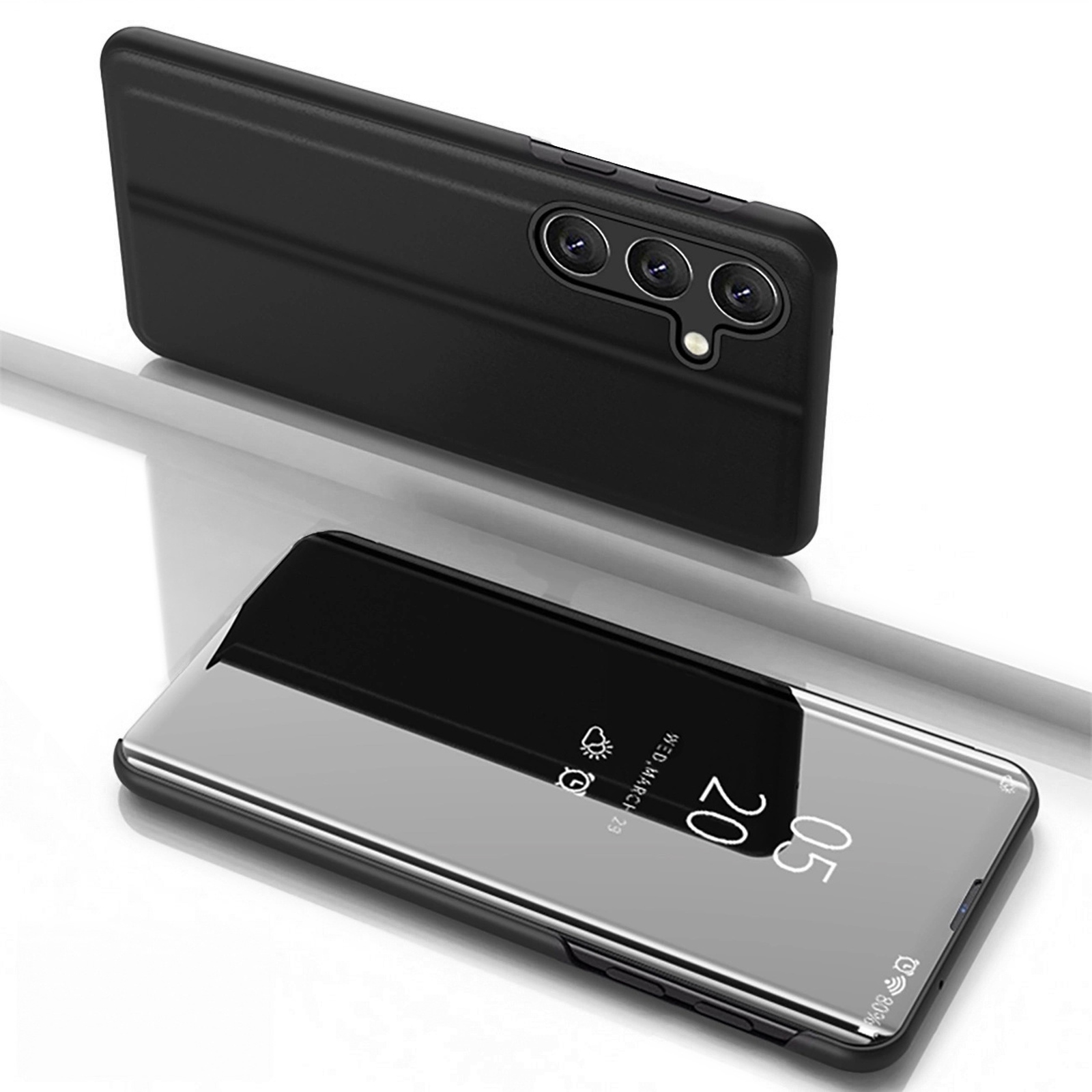 Etui pokrowiec z klapką do Samsung Galaxy S25+ Clear View Case – czarny Etui pokrowiec z klapką do Samsung Galaxy S25+ Clear View Case – czarny