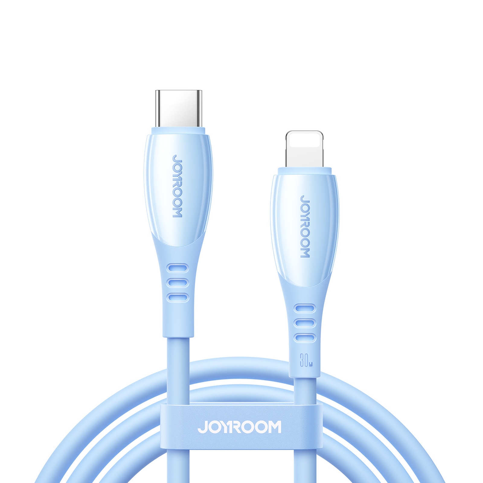 Kabel przewód USB-C – iPhone Lightning Vibrant Series 30W 1.2m – niebieski