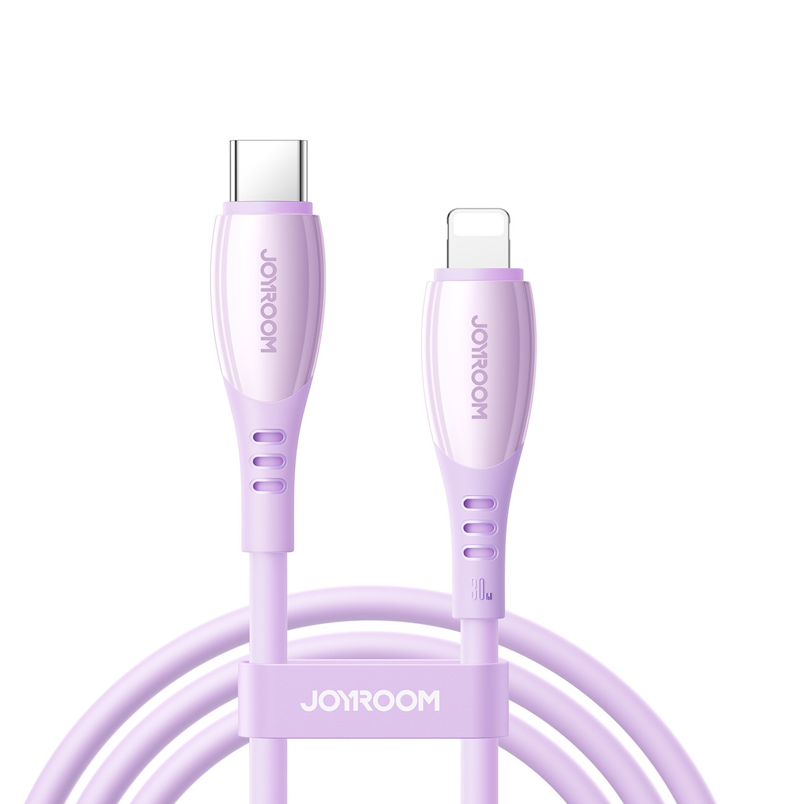 Kabel przewód USB-C – iPhone Lightning Vibrant Series 30W 1.2m – fioletowy Kabel przewód USB-C – iPhone Lightning Vibrant Series 30W 1.2m – fioletowy