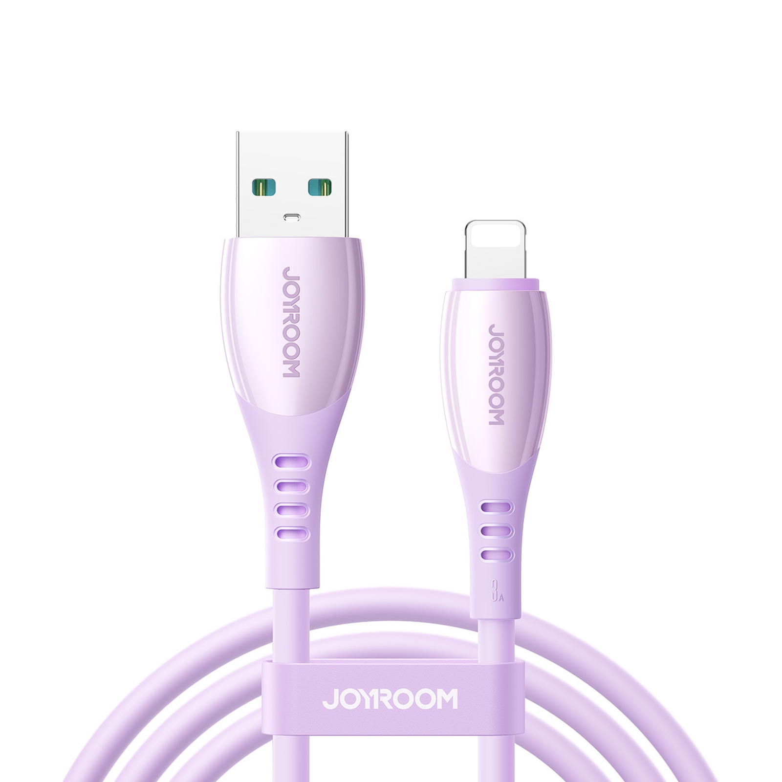 Kabel przewód USB-A – iPhone Lightning Vibrant Series 3A 1.2m – fioletowy